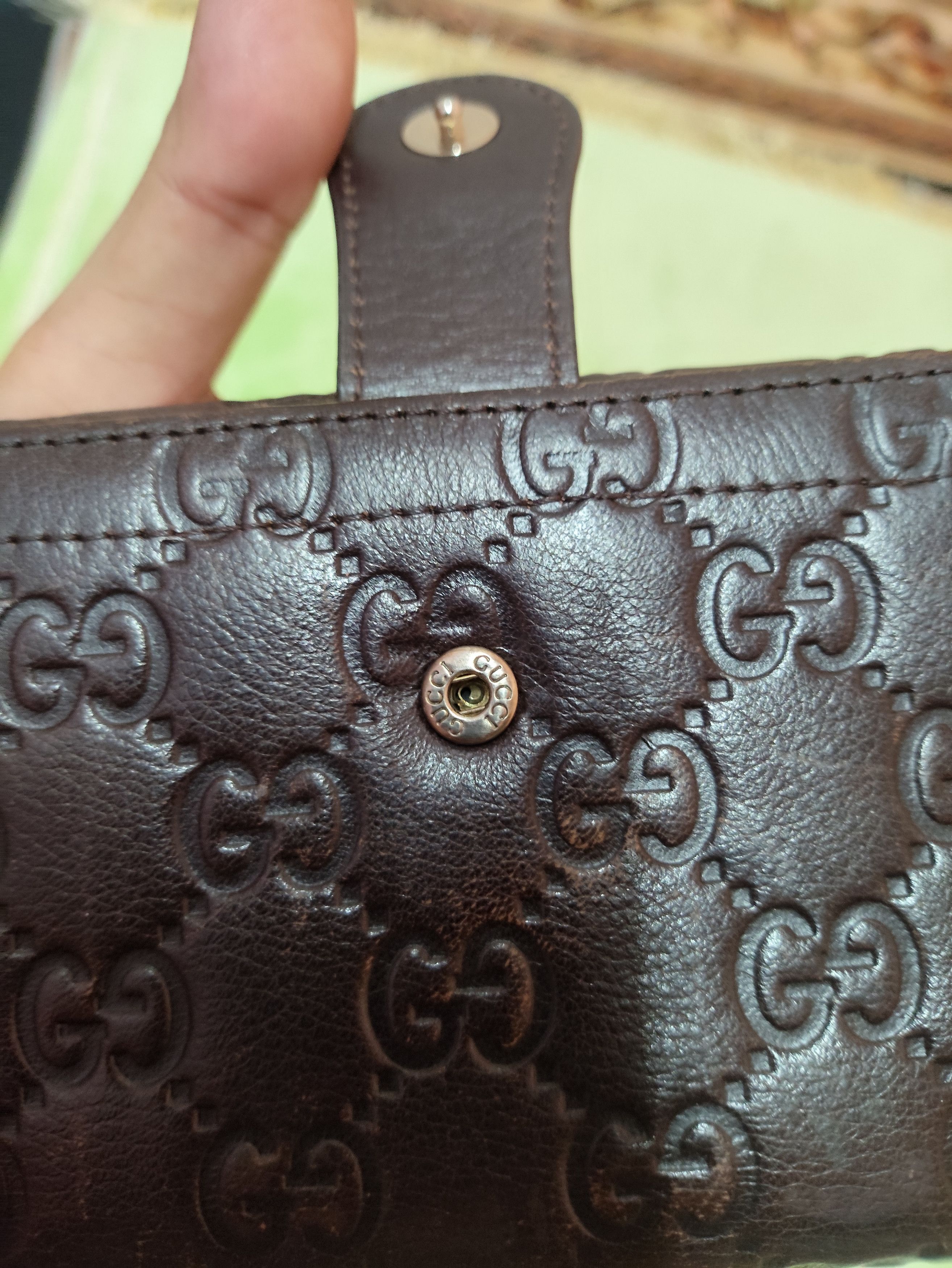 Leather × Vintage OLD Vintage Leather (G u c c i) Wallet with Steel Logo Size ONE SIZE - 13 Thumbnail