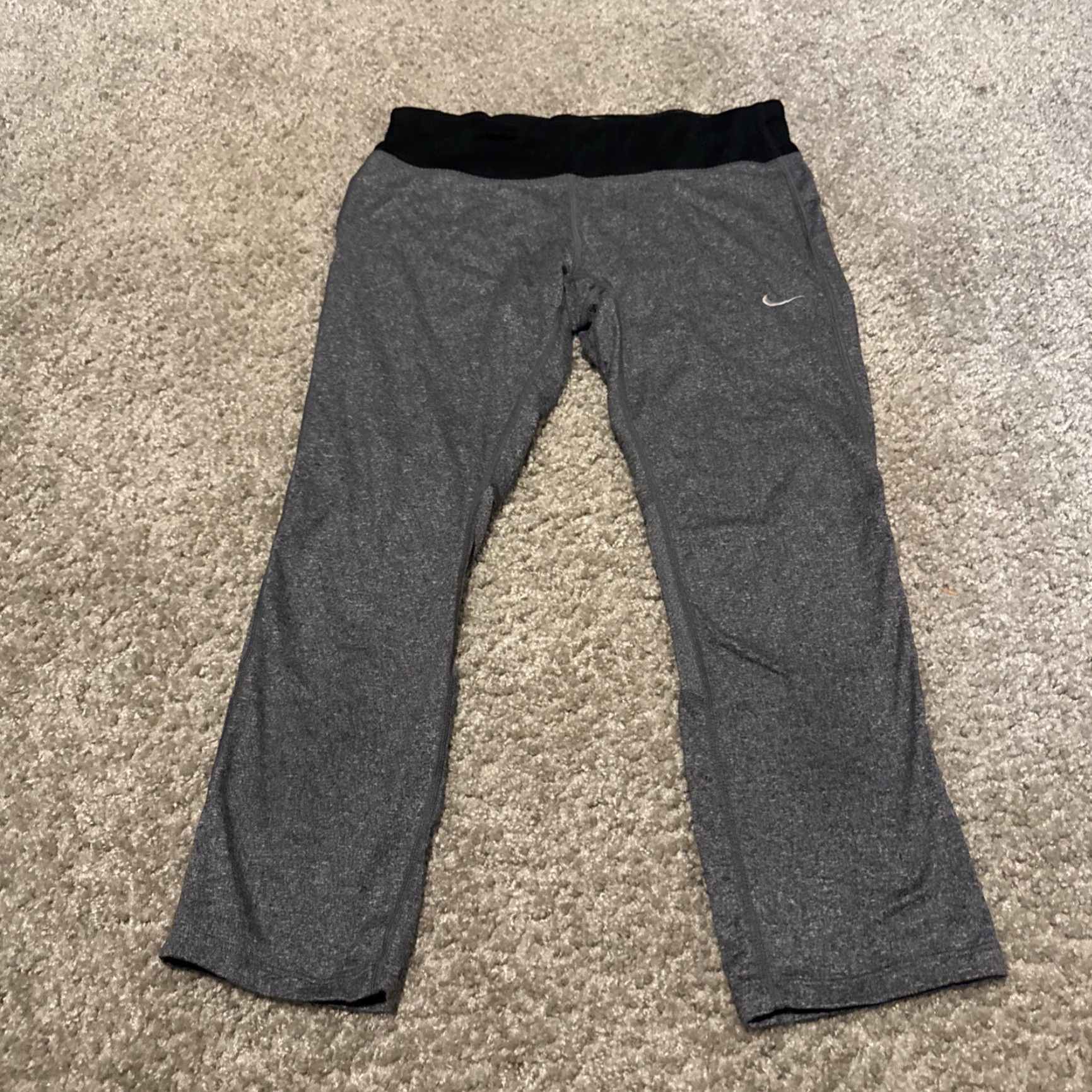 Nike Nike Dri-Fit Leggings Yoga Heathered Grey Compression M Womens Size 32" / US 10 / IT 46 - 4 Thumbnail