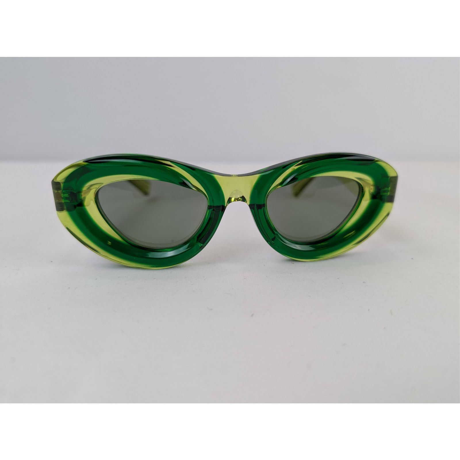 Bottega Veneta o1rshd1 Size: OS / Oval Cat-Eye Sunglasses Transparent Green Size ONE SIZE - 1 Thumbnail