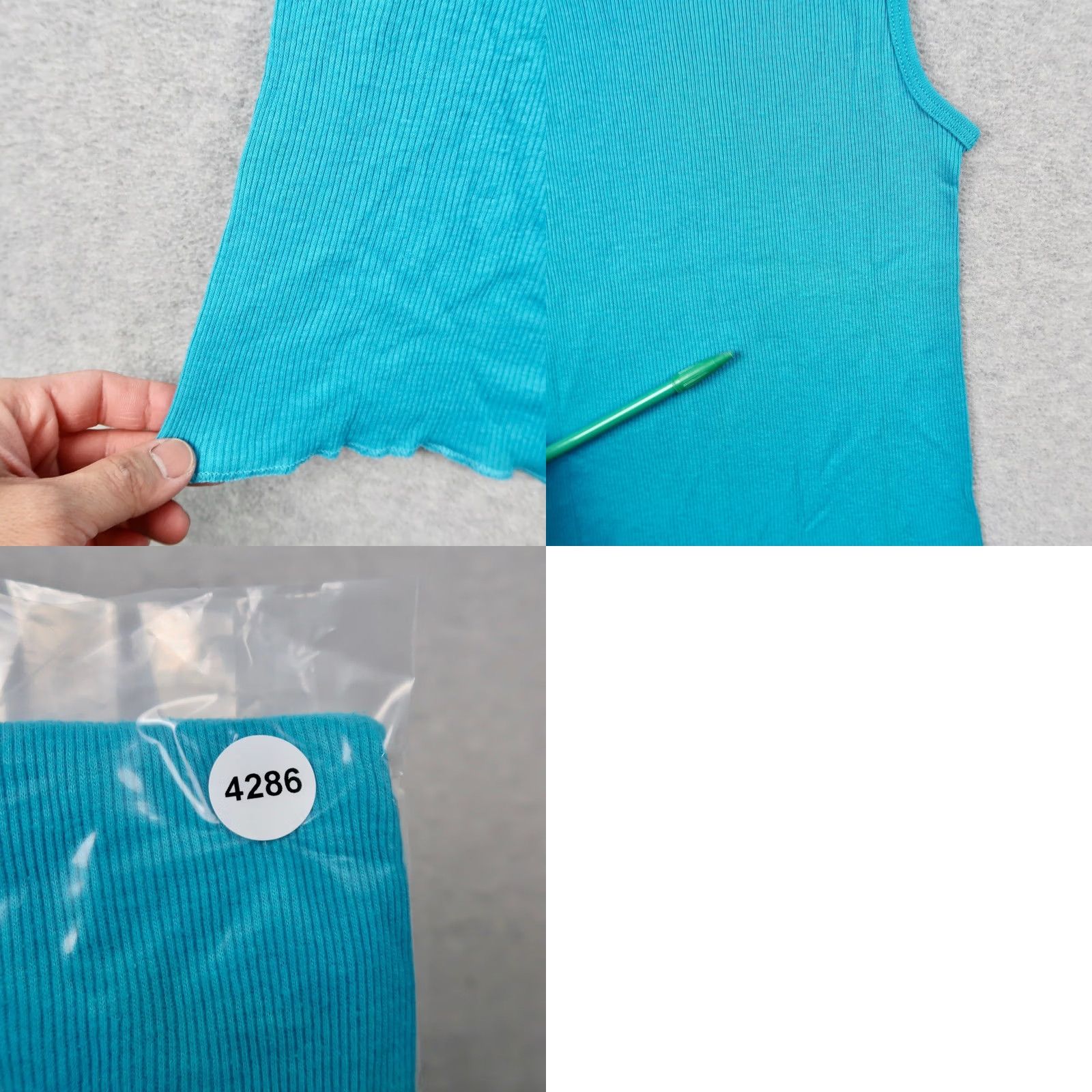 Ocean Pacific VINTAGE Ocean Pacific OP Ribbed Tank Top Blue Graphic M Medium USA Made Size M / US 6-8 / IT 42-44 - 9 Thumbnail