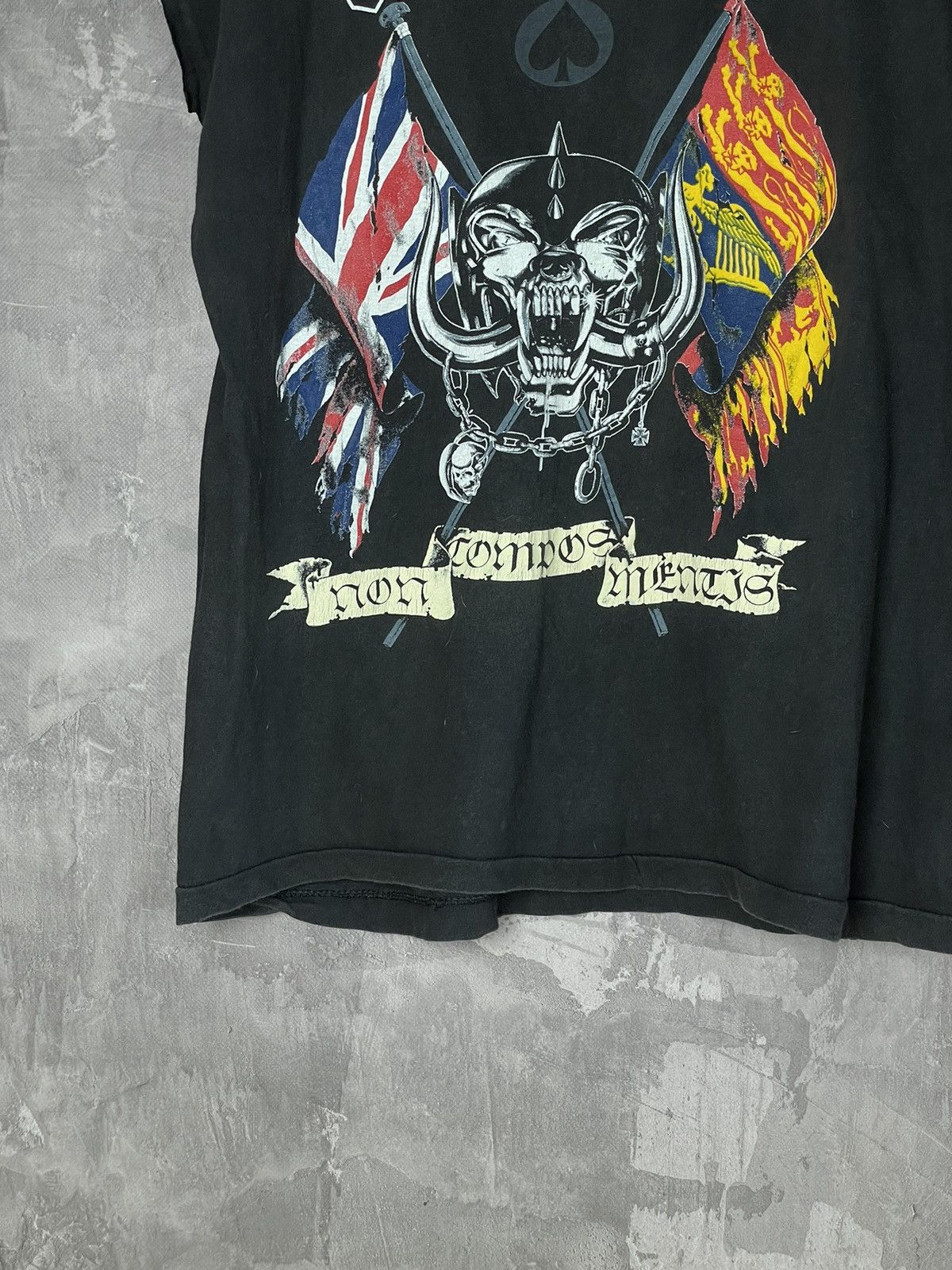 Band Tees × Vintage Motorhead Crazy 1991 Cutoff Lemmy Tour Single stich Tee Size US M / EU 48-50 / 2 - 6 Thumbnail