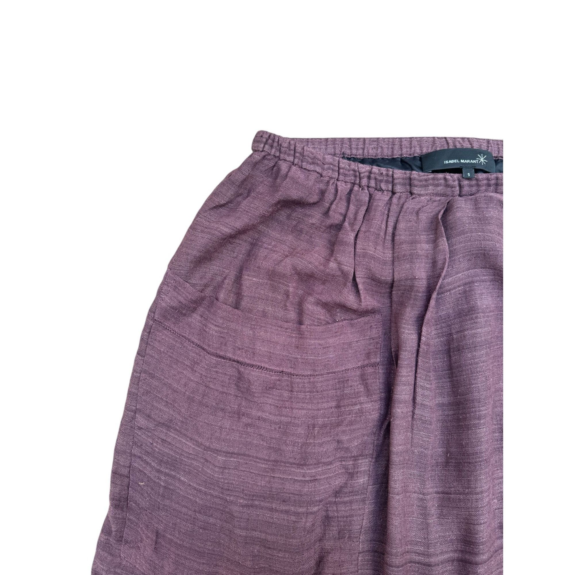 Isabel Marant Eggplant Silk Skirt Size 26" / US 2 / IT 38 - 2 Thumbnail