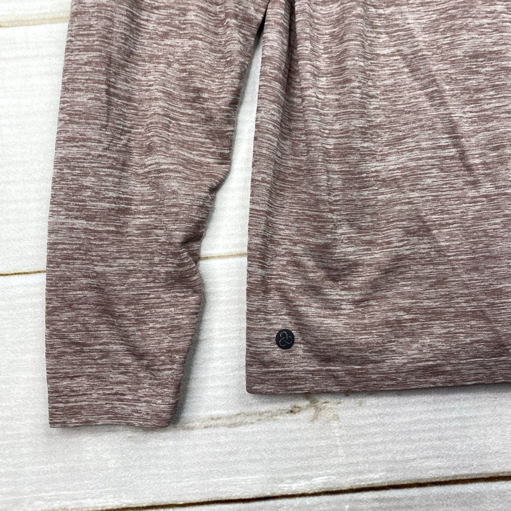 Vintage Zella Womens M Top Mauve Heather 1/4 Zip Long Sleeve Activewear Running Workout Shirt Pullover Womens TS Descriptive Size M / US 6-8 / IT 42-44 - 7 Thumbnail