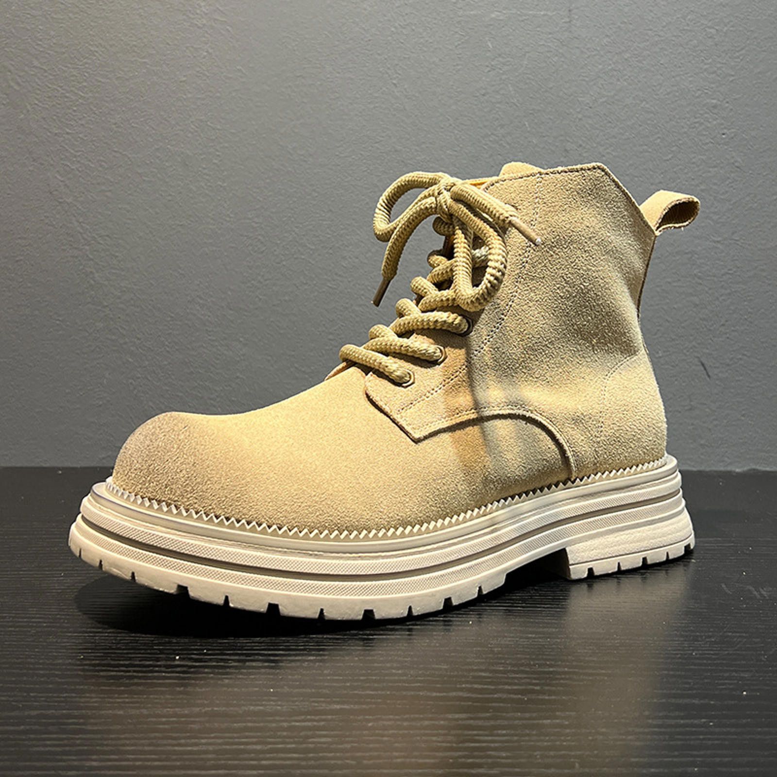 Stylish Suede Ankle Boots with Chunky Sole