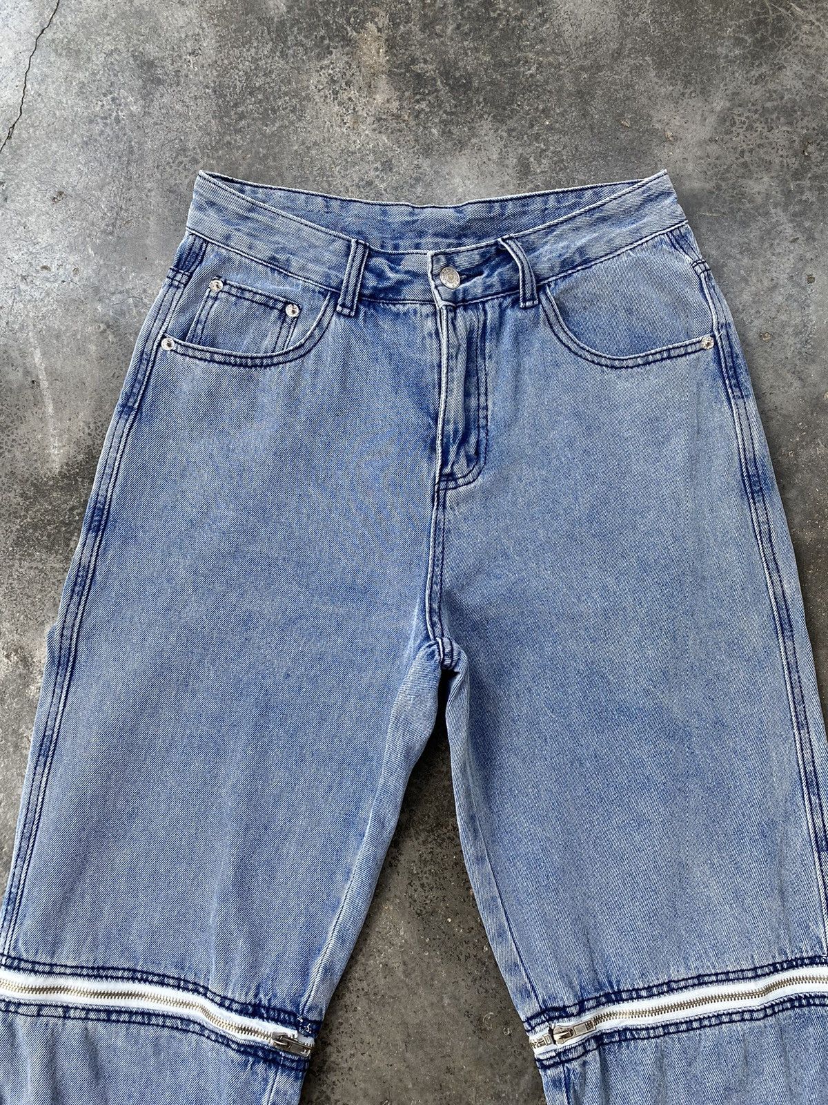 Japanese Brand Volcan Aphrodite Bondage Distressed Denim Pants Size US 30 / EU 46 - 3 Thumbnail