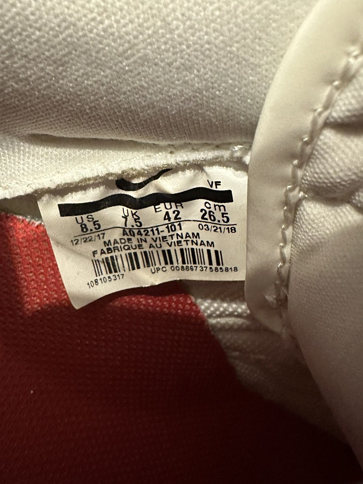 Nike × Travis Scott Nike Air Force 1 Low Travis Scott Sail Size 8.5 Size US 8.5 / EU 41-42 - 9 Thumbnail