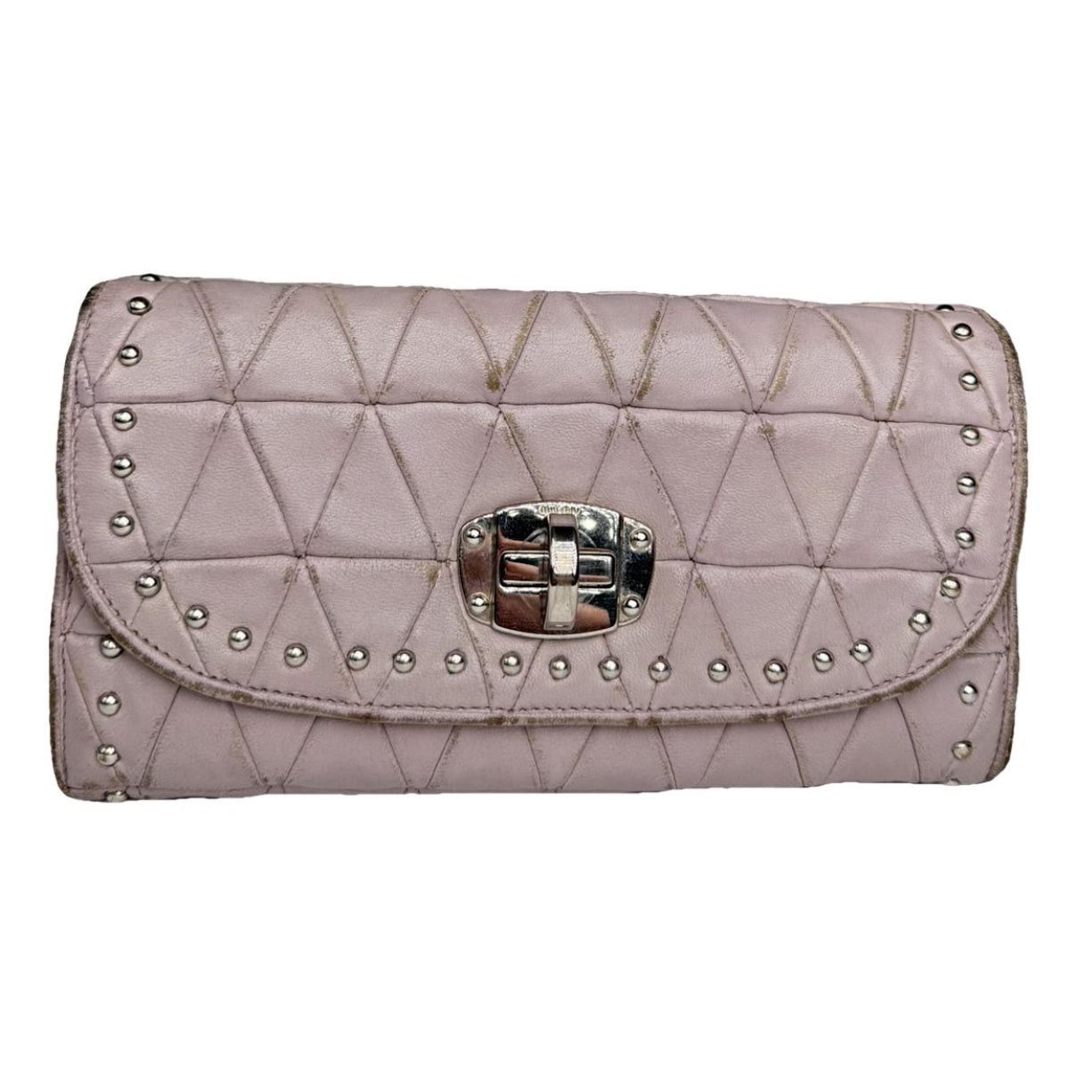 Miu Miu Purple Leather Wallet Size ONE SIZE - 1 Thumbnail