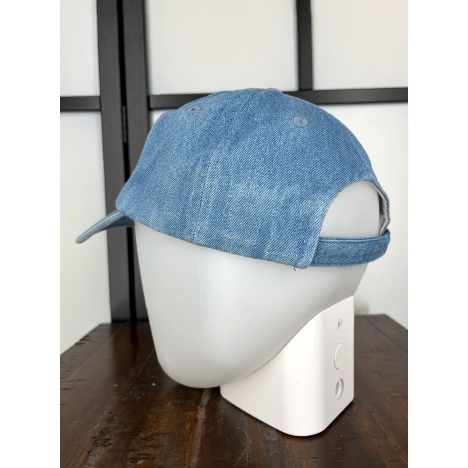 Vintage Captain Travel Hat Cap Strap Back Women Blue Denim Cotton Texas Embroidered 2A D Size ONE SIZE - 5 Thumbnail