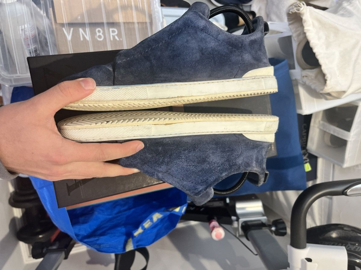 Ermenegildo Zegna Zegna triple stitch blue uk 8.5/9 eu 42.5 Size US 9.5 / EU 42-43 - 3 Thumbnail