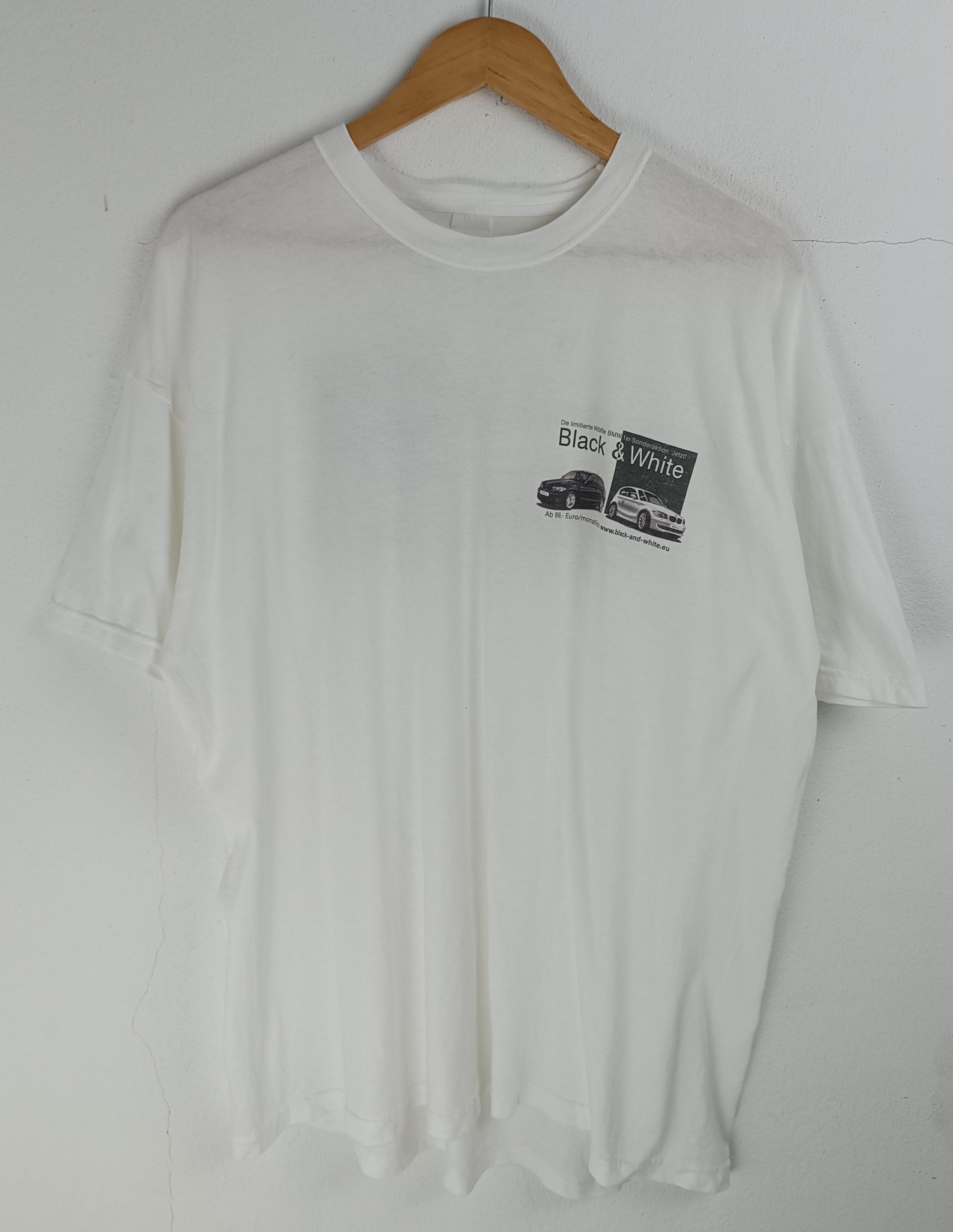 BMW VINTAGE Y2K BMW BLACK & WHITE SONDERAKTION TEE RACING JDM Size US XL / EU 56 / 4 - 4 Thumbnail
