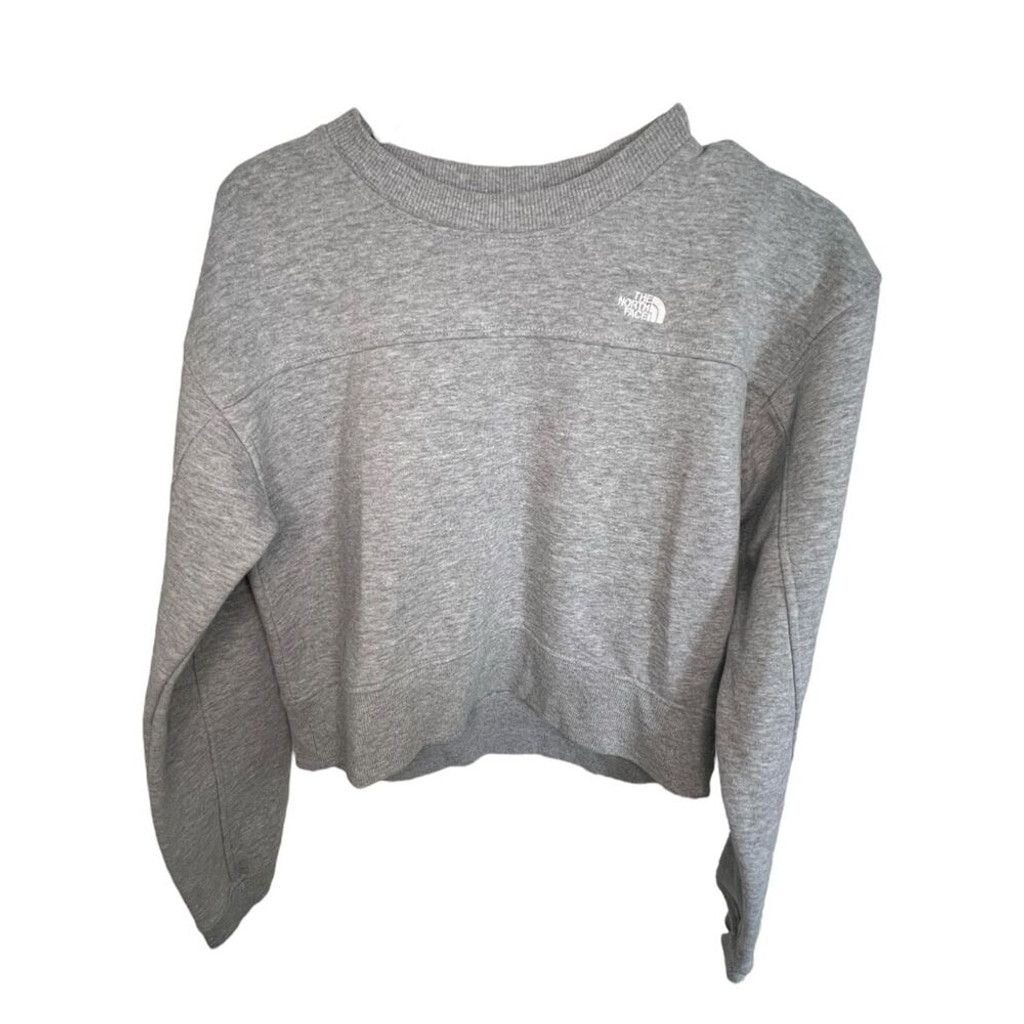 The North Face The North Face Cropped Grey Long Sleeve Crewneck Sweatshirt Size XL / US 12-14 / IT 48-50 - 1 Thumbnail