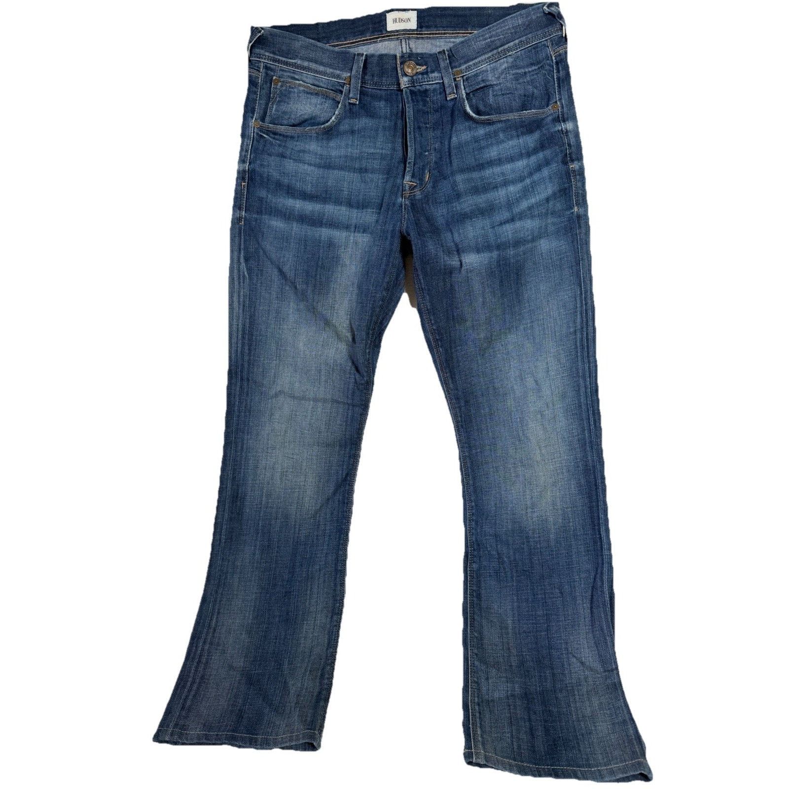 Hudson Hudson Men's Straight Jeans 32X31 Dark Blue Wash Button Fly Size US 32 / EU 48 - 1 Thumbnail