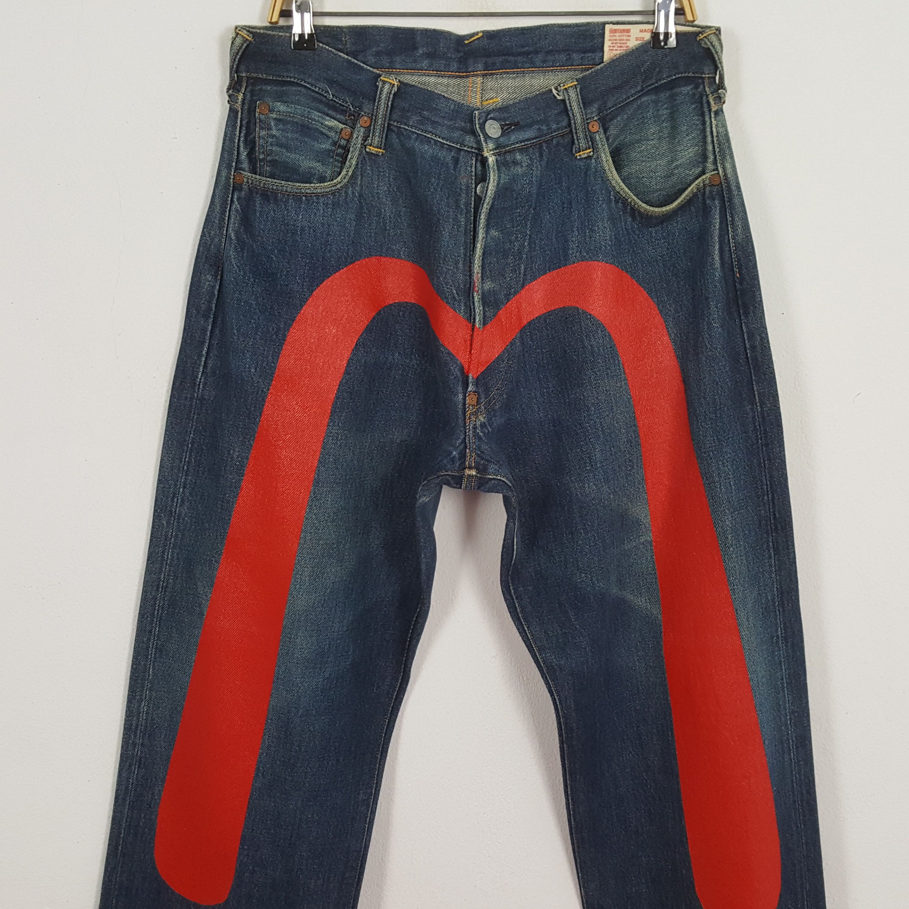 Evisu × Japanese Brand × Vintage Vintage EVISU Japanese Brand Daicock Custom Design Jeans Size US 32 / EU 48 - 2 Thumbnail
