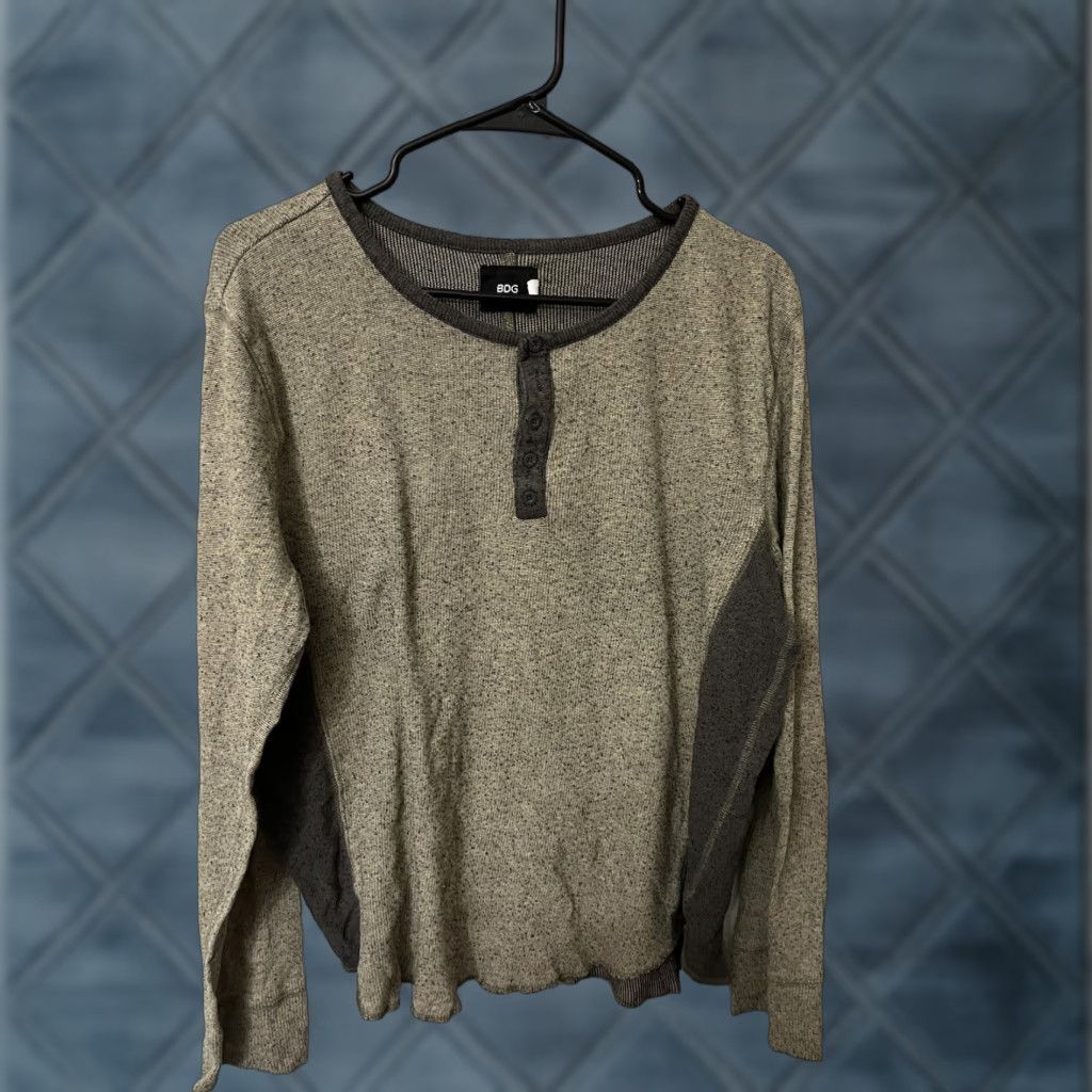 Bdg BDG Shirt Mens Medium Brown Long Sleeve Henley T-Shirt Classic Basic Tee Size US M / EU 48-50 / 2 - 1 Thumbnail