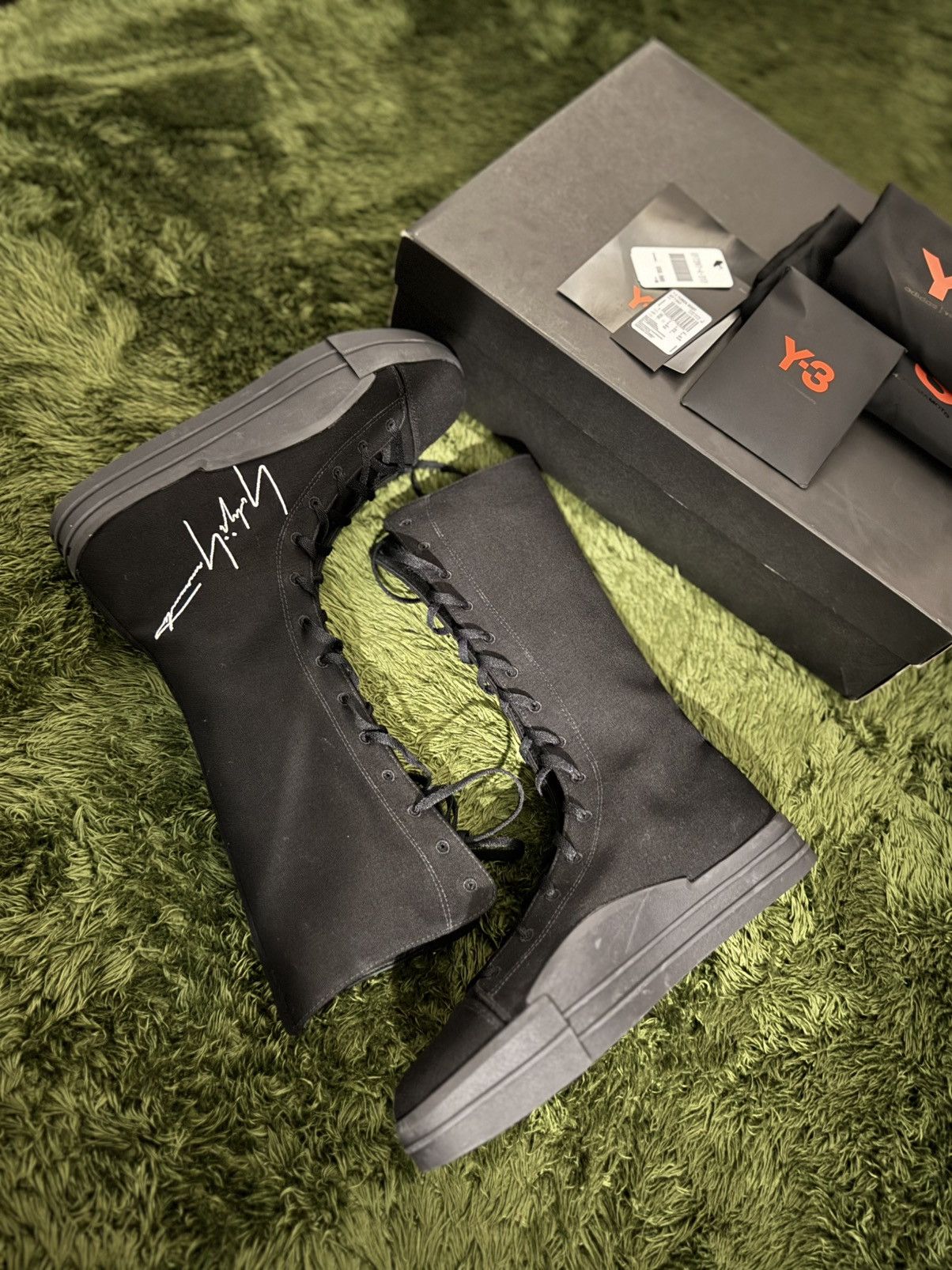 Yohji Yamamoto [US9.5] Y-3 Yohji Yamamoto Yuben Embroidery Logo Boots Size US 9.5 / EU 42-43 - 4 Thumbnail