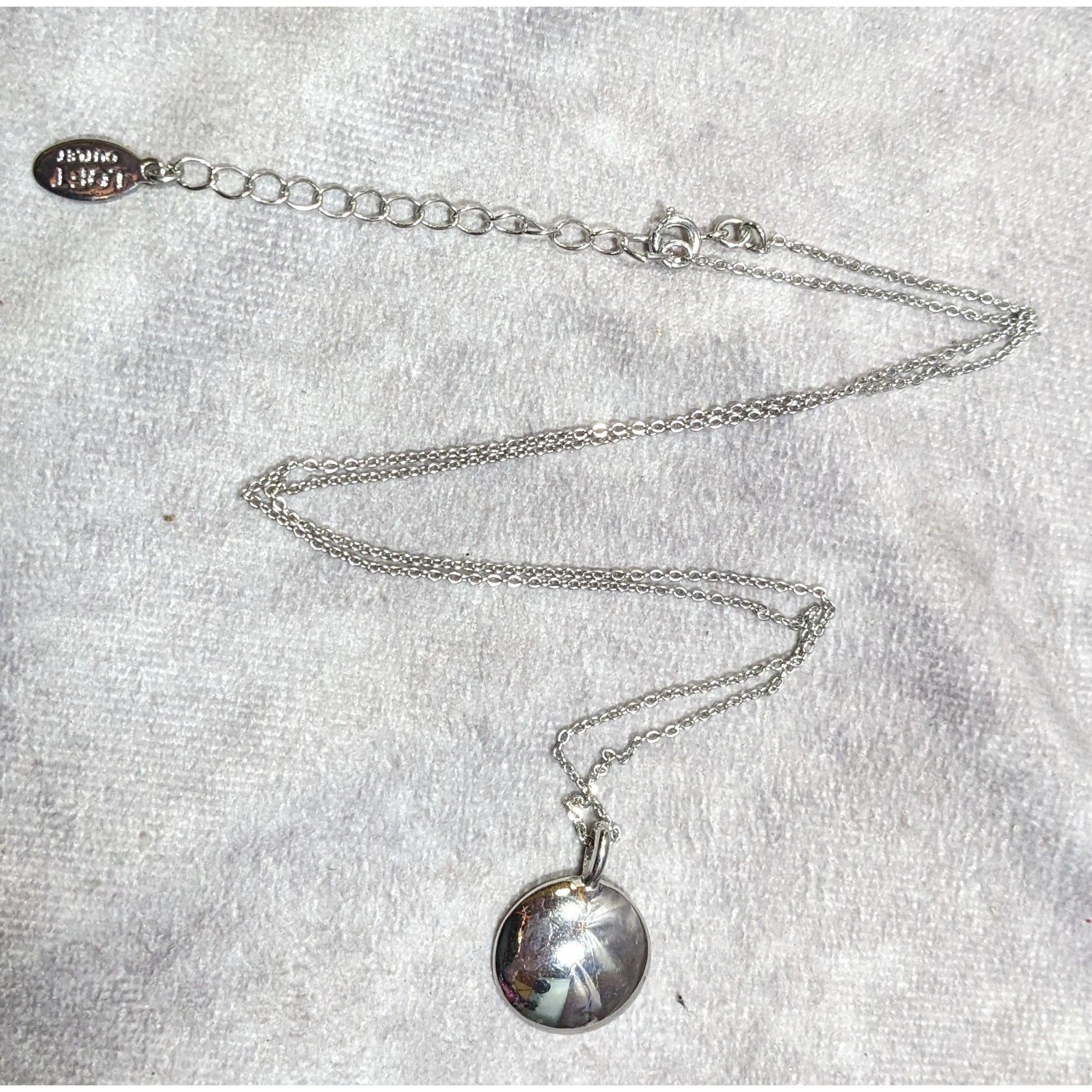 Loft Loft Outlet Preppy Modern Silver Tone Pendant Necklace Size ONE SIZE - 6 Thumbnail