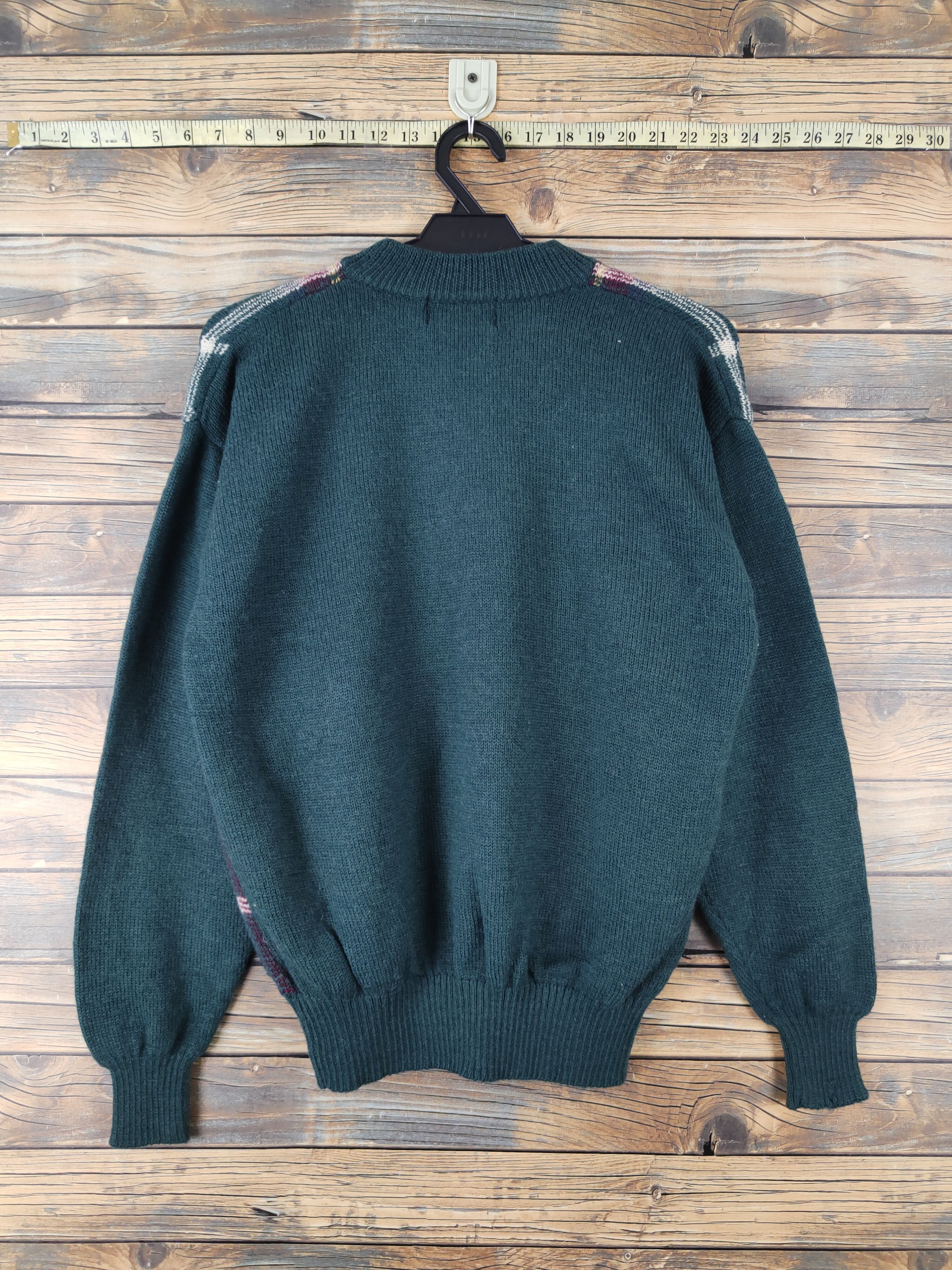 Vintage High Garment Green Knitwear Sweatshirts #W1538 Size US M / EU 48-50 / 2 - 7 Thumbnail