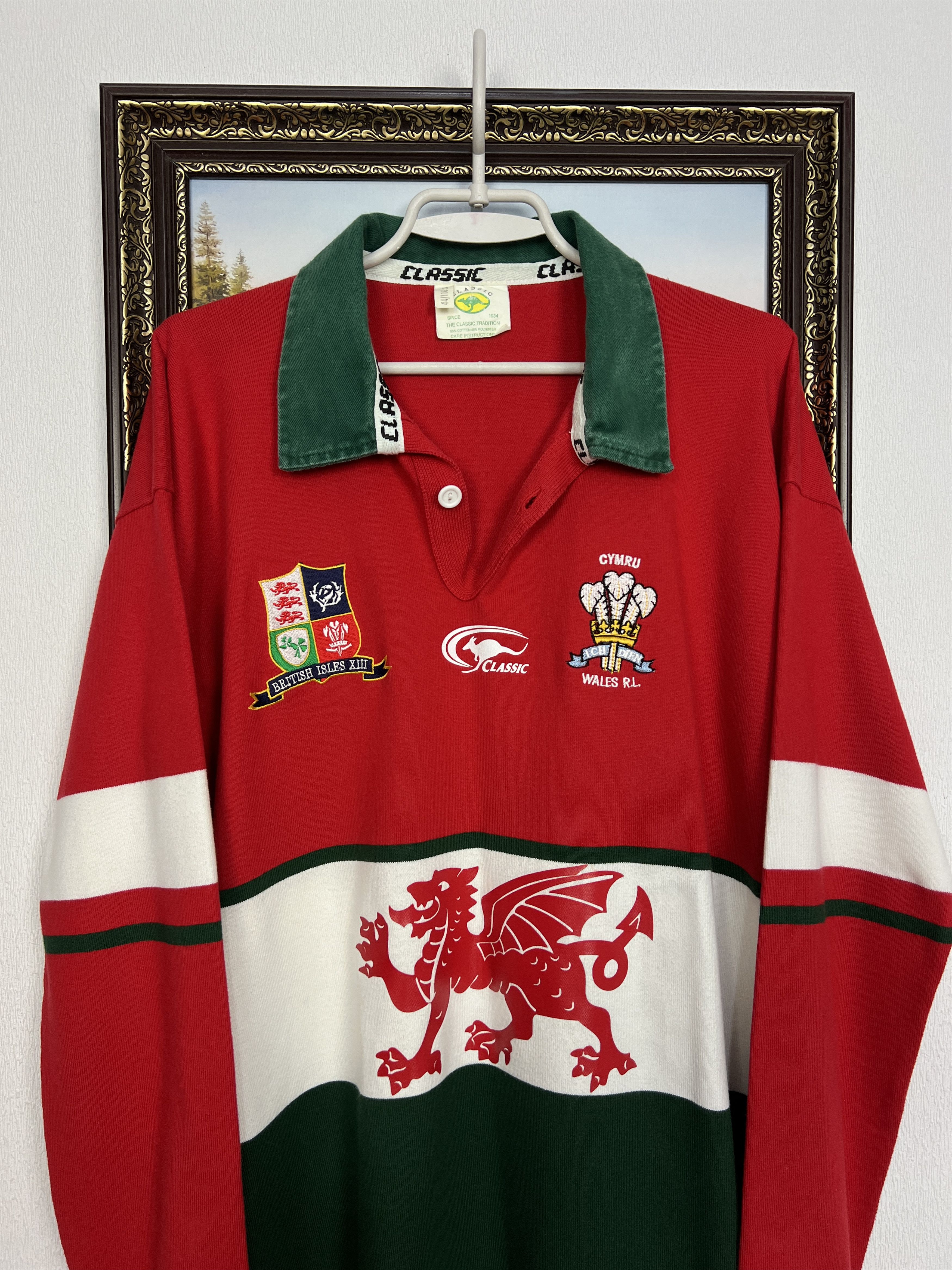 Vintage Wales Rugby League Union Jersey Long Sleeve Trikot Size US L / EU 52-54 / 3 - 2 Thumbnail