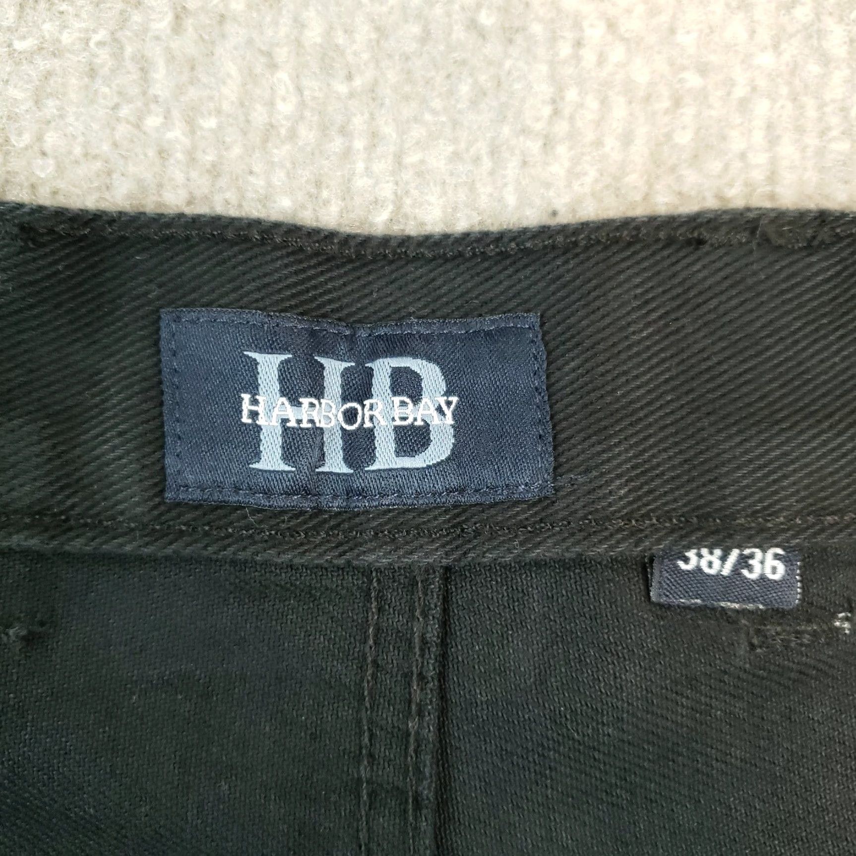 Vintage Harbor Bay Jeans Mens 36x35 Black Denim Straight Leg Classic Fit 5 Pocket Jeans Mens Boys Womens Size US 36 / EU 52 - 7 Thumbnail