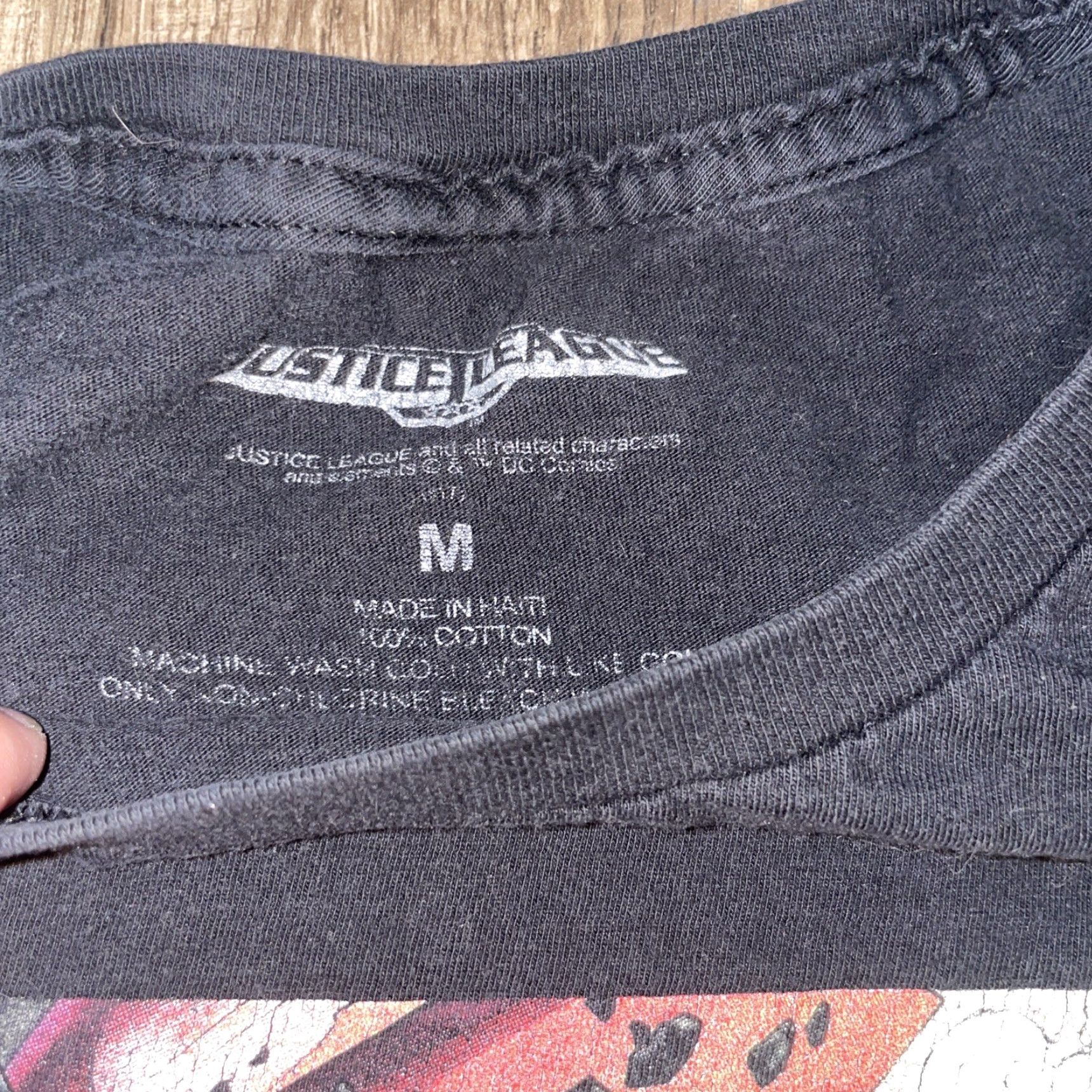 Vintage **Justice League T-Shirt Black Medium Superman 19x26** User: **Black Justice League T-Shirt Medium Superman 19x26** Size M / US 6-8 / IT 42-44 - 5 Thumbnail