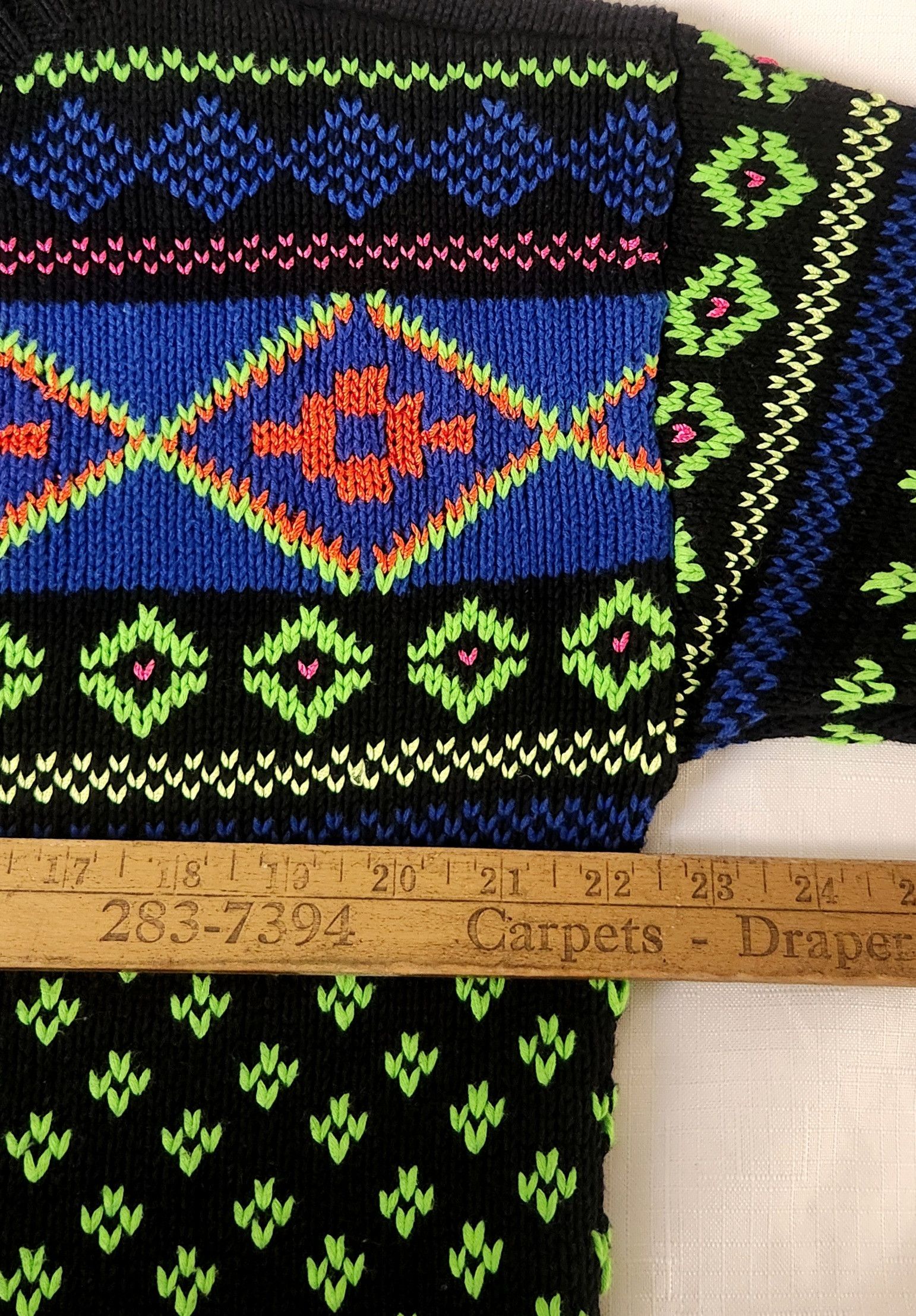 Ralph Lauren Ralph Lauren Vtg Neon Knit Crewneck Sweater 90s Navajo Size L / US 10 / IT 46 - 5 Thumbnail