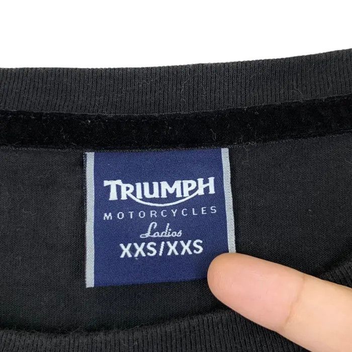 Vintage TRIUMPH MOTORCYCLE BLING Collection Wing Tee Shirt Size XXS / US 00 / IT 34 - 6 Thumbnail
