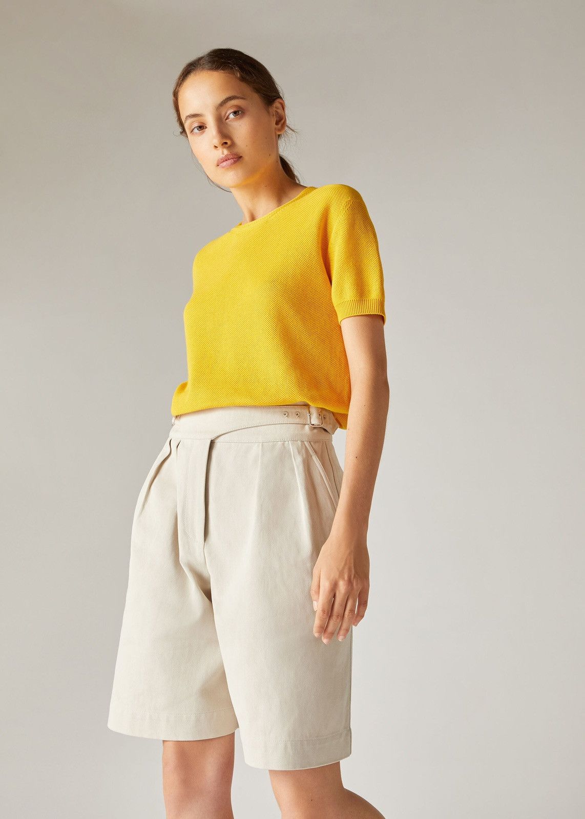 Loro Piana o1srvl11e0424 T- Shirt in Yellow Size M / US 6-8 / IT 42-44 - 3 Thumbnail