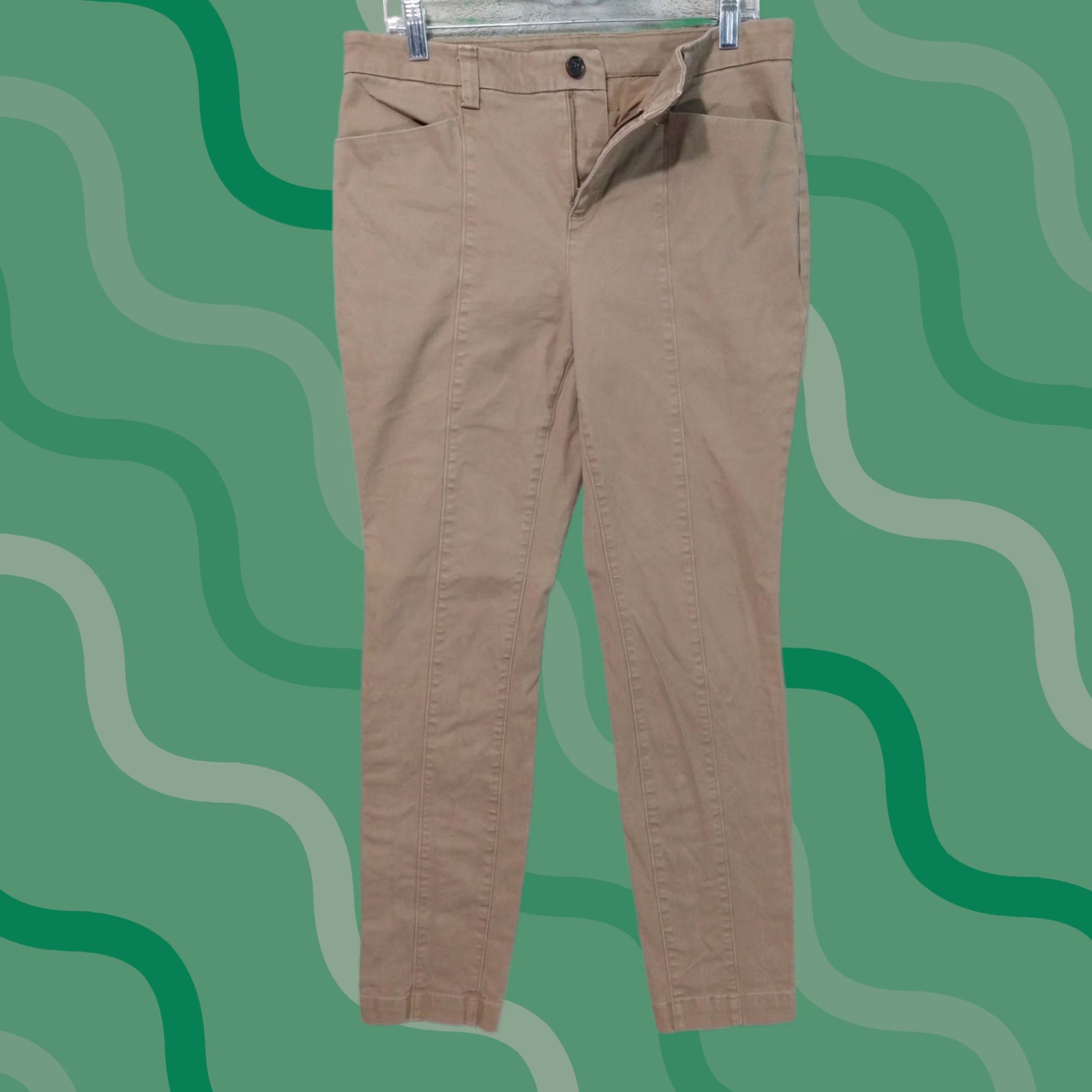 Duluth Trading Company Duluth Trading Co. Pants Womens 10x33 Beige Workday Warrior Chino Slim Leg Stretch Pants Slim Beige 10 Regular Women Mens Girls N/A Size 32" / US 10 / IT 46 - 1 Thumbnail
