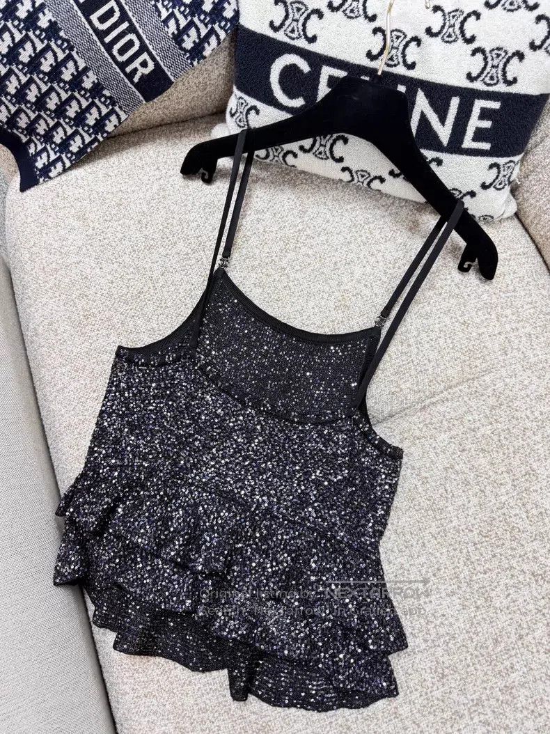 Chanel Chanel Thin shiny suspender vest Size XXS / US 00 / IT 34 - 3 Thumbnail
