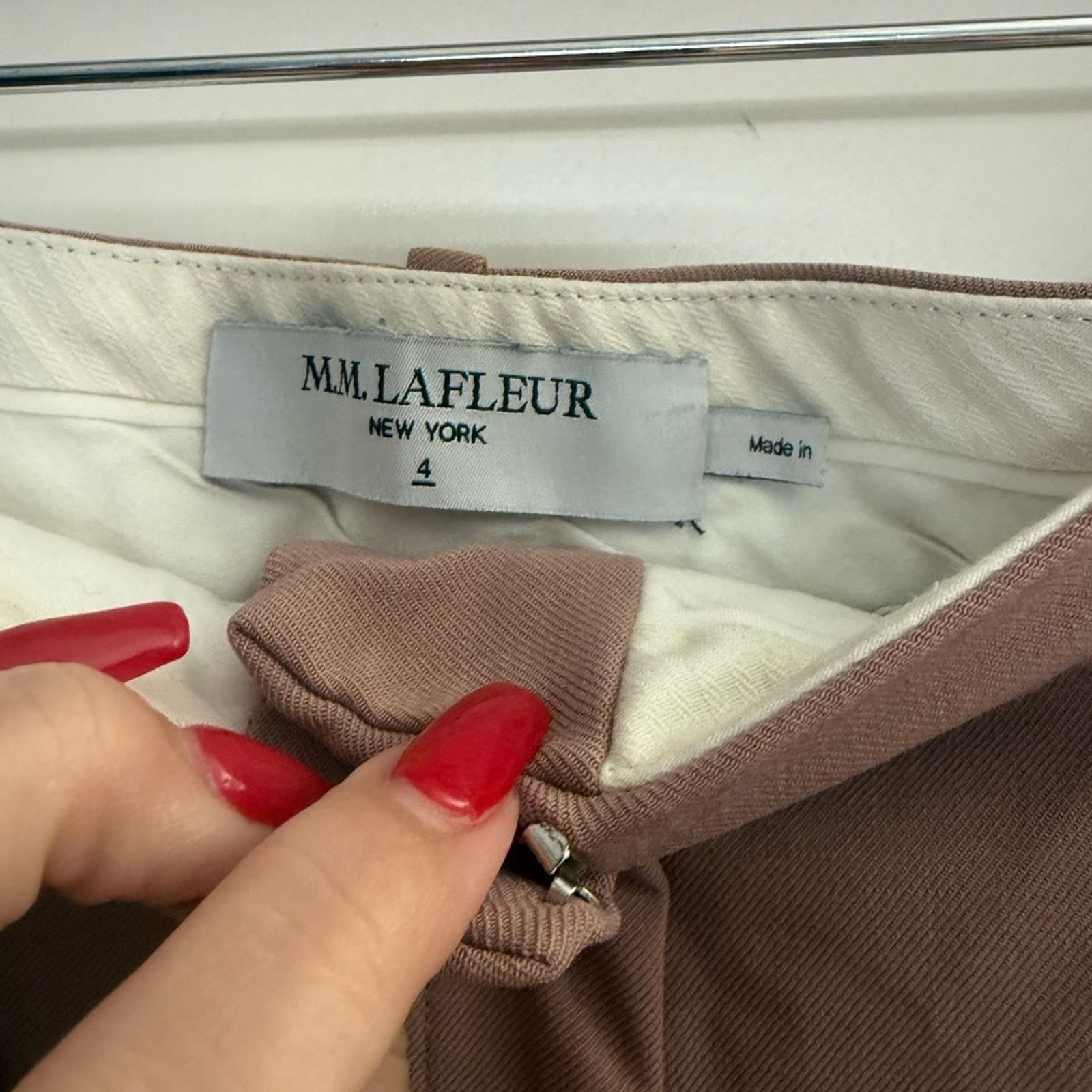 Designer M.M.LaFleur Smith Camel Wool Pants 4 Size 27" / US 4 / IT 40 - 6 Thumbnail