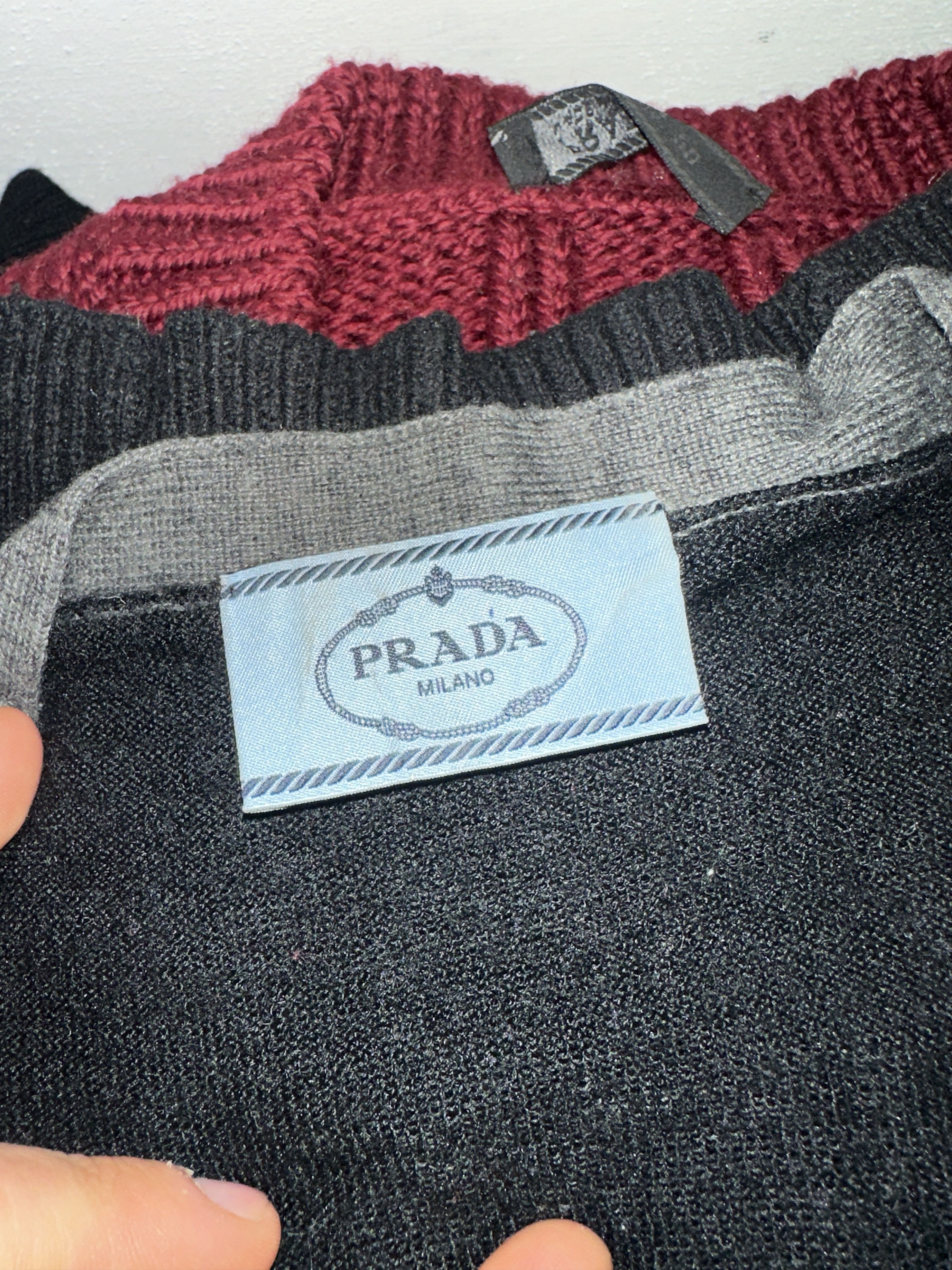 Prada Prada Milano V-Neck Button Cardigan Chest 47cm IT 46 Size M / US 6-8 / IT 42-44 - 3 Thumbnail