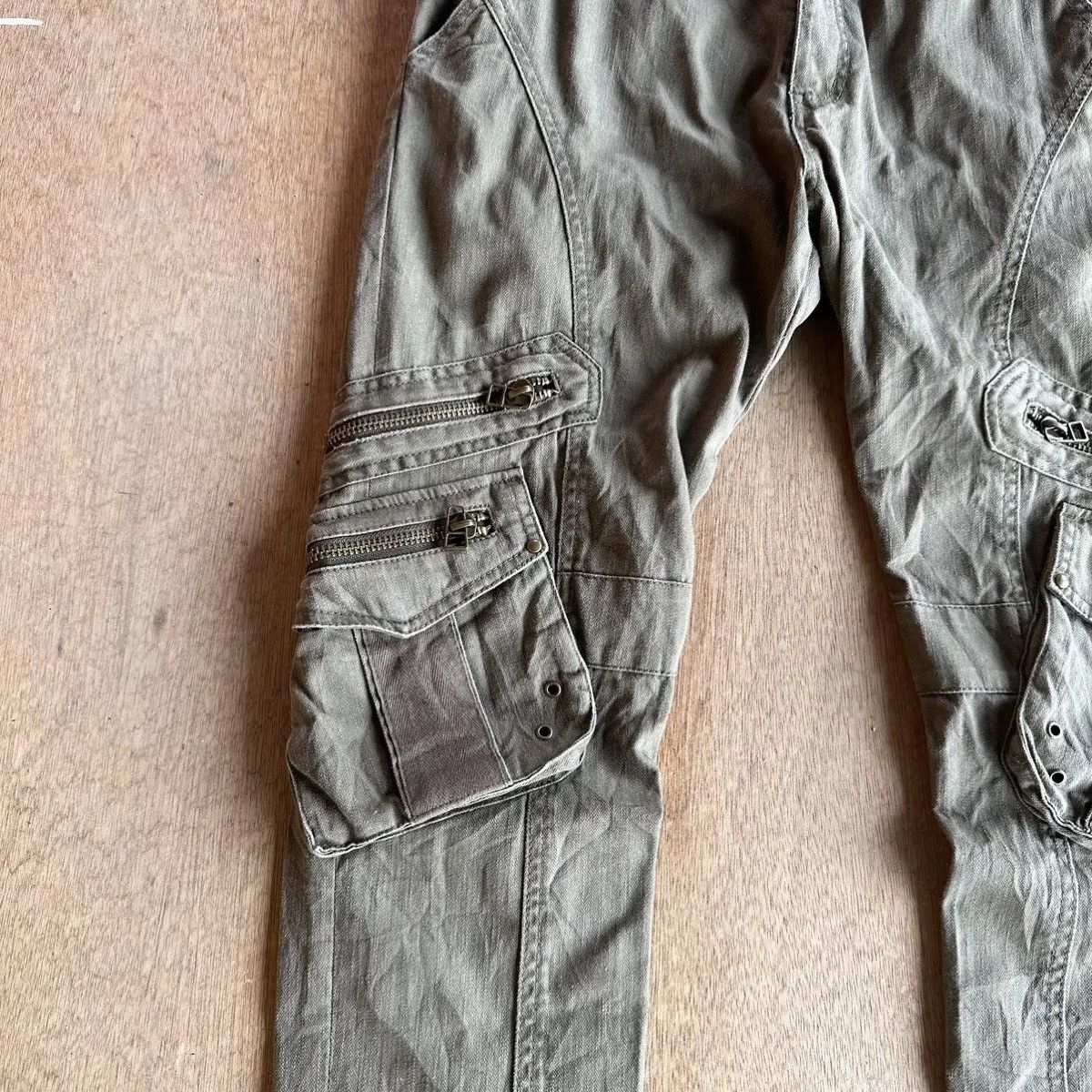 Japanese Brand SICKSS🔥W33 L31 TWENTY WORK TACTICAL CURVE BANANA LEGS CARGO Size US 33 - 5 Thumbnail