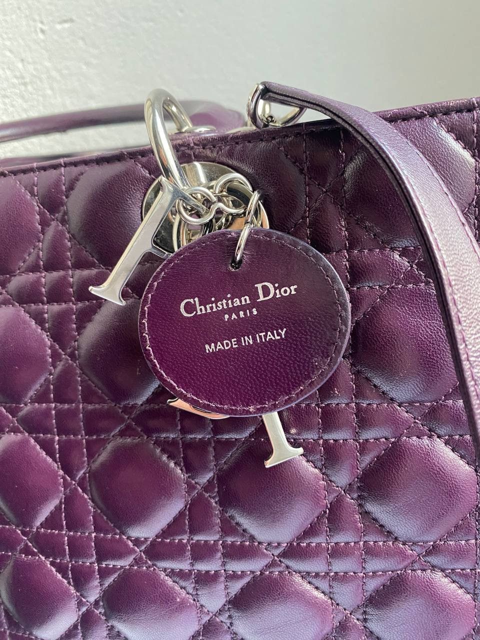 Dior Christian Dior Lady Dior Tasche large bag schwarz lila Mediu Size ONE SIZE - 8 Thumbnail