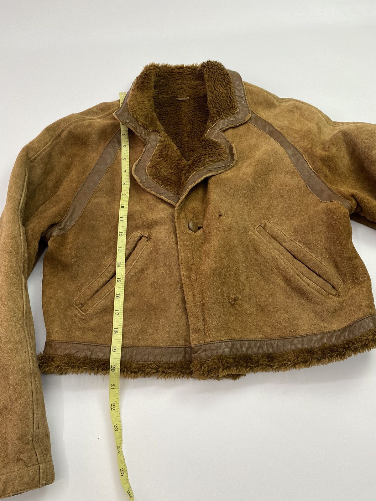 Designer × Vintage Suede leather sherpa jacket gallery seamore Size US M / EU 48-50 / 2 - 8 Thumbnail