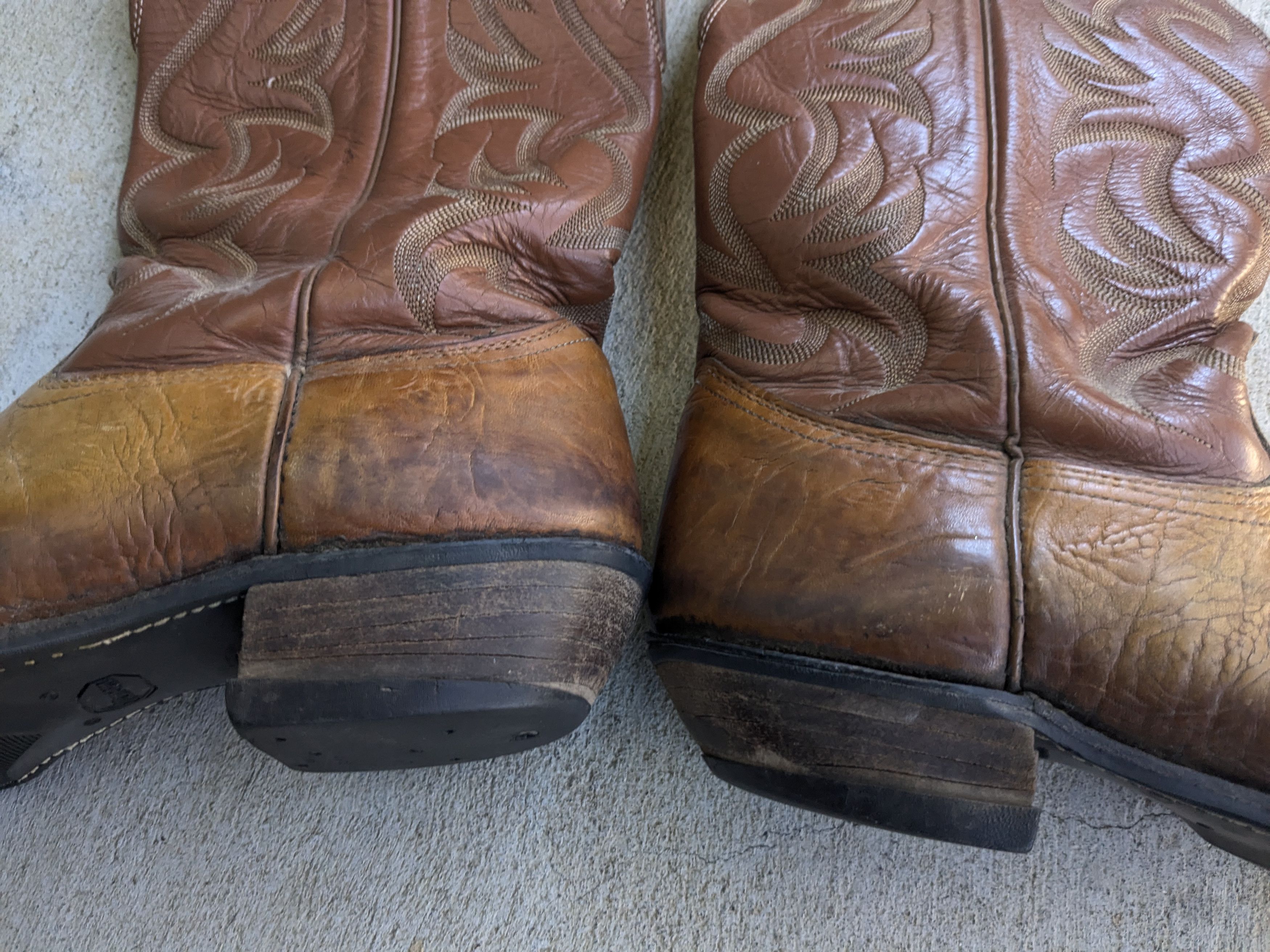 Genuine Leather Nocona Cowboy Boots Brown Leather 12 D Leather USA Size US 12 / EU 45 - 9 Thumbnail