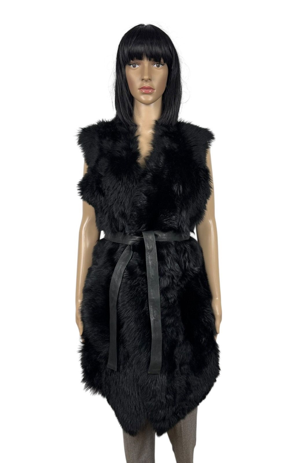 Other Aminaka Wilmont Fur Vest Belted Genuine Leather size 12 Size M / US 6-8 / IT 42-44 - 1 Thumbnail