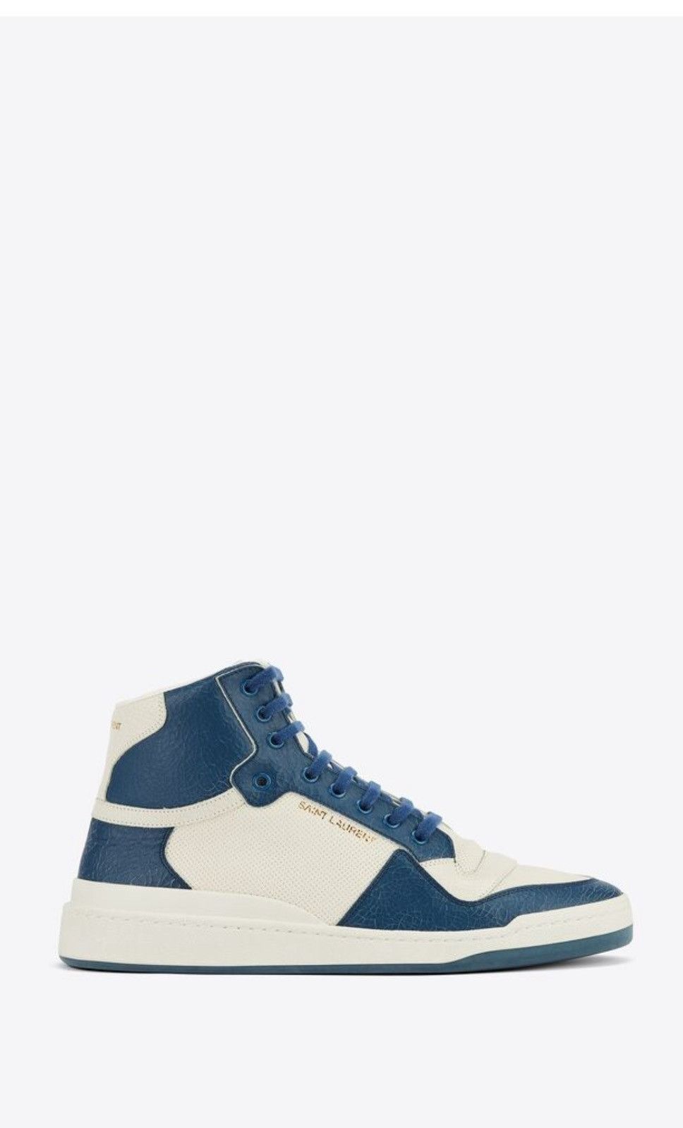 Saint Laurent Paris o1b1hav110824 SL24 Hi-Top Sneakers in White/Blue Size US 10 / IT 40 - 1 Preview