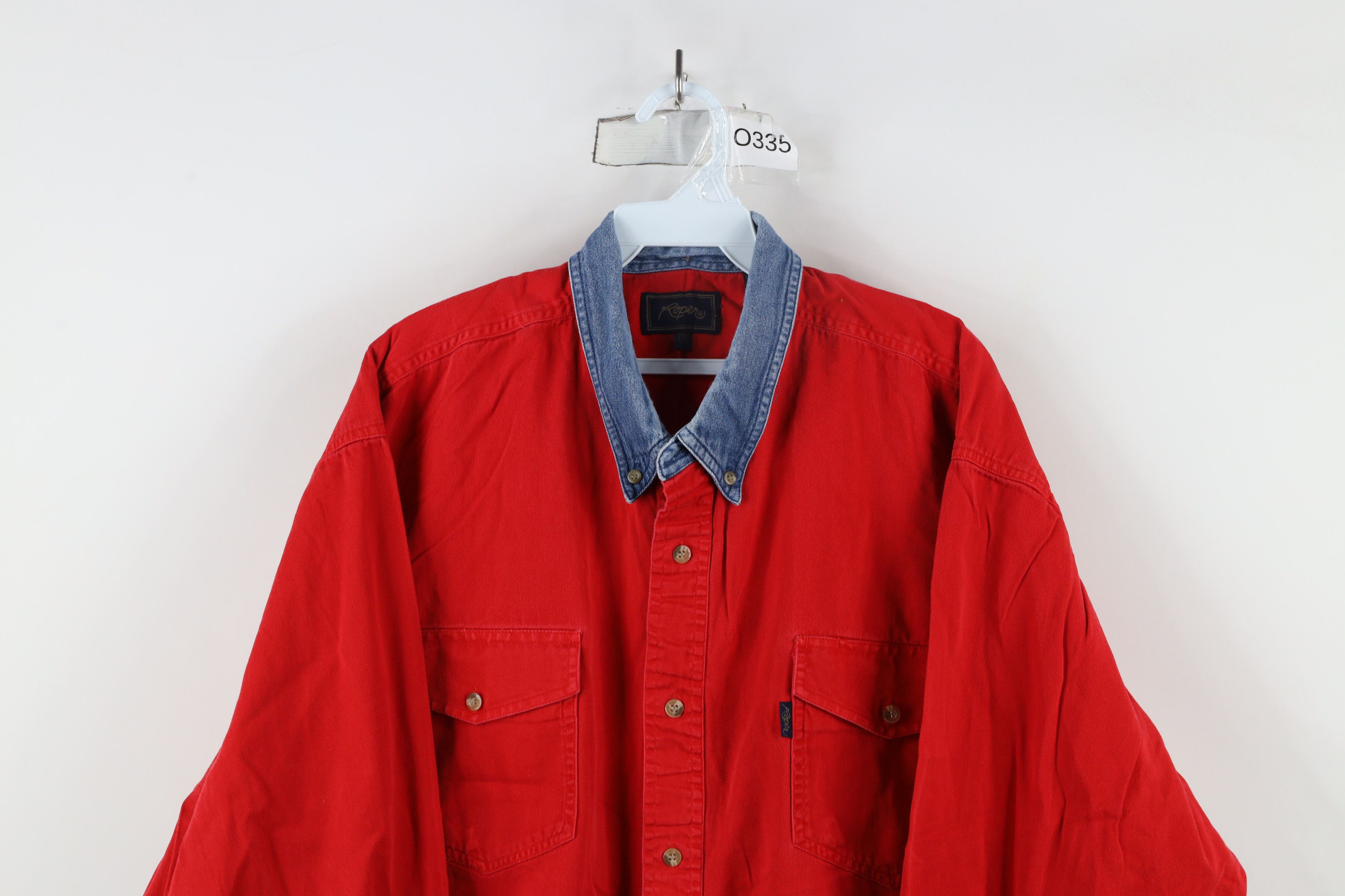 Vintage Vintage 90s Streetwear Collar Western Button Down Shirt Red Size US XXL / EU 58 / 5 - 2 Thumbnail