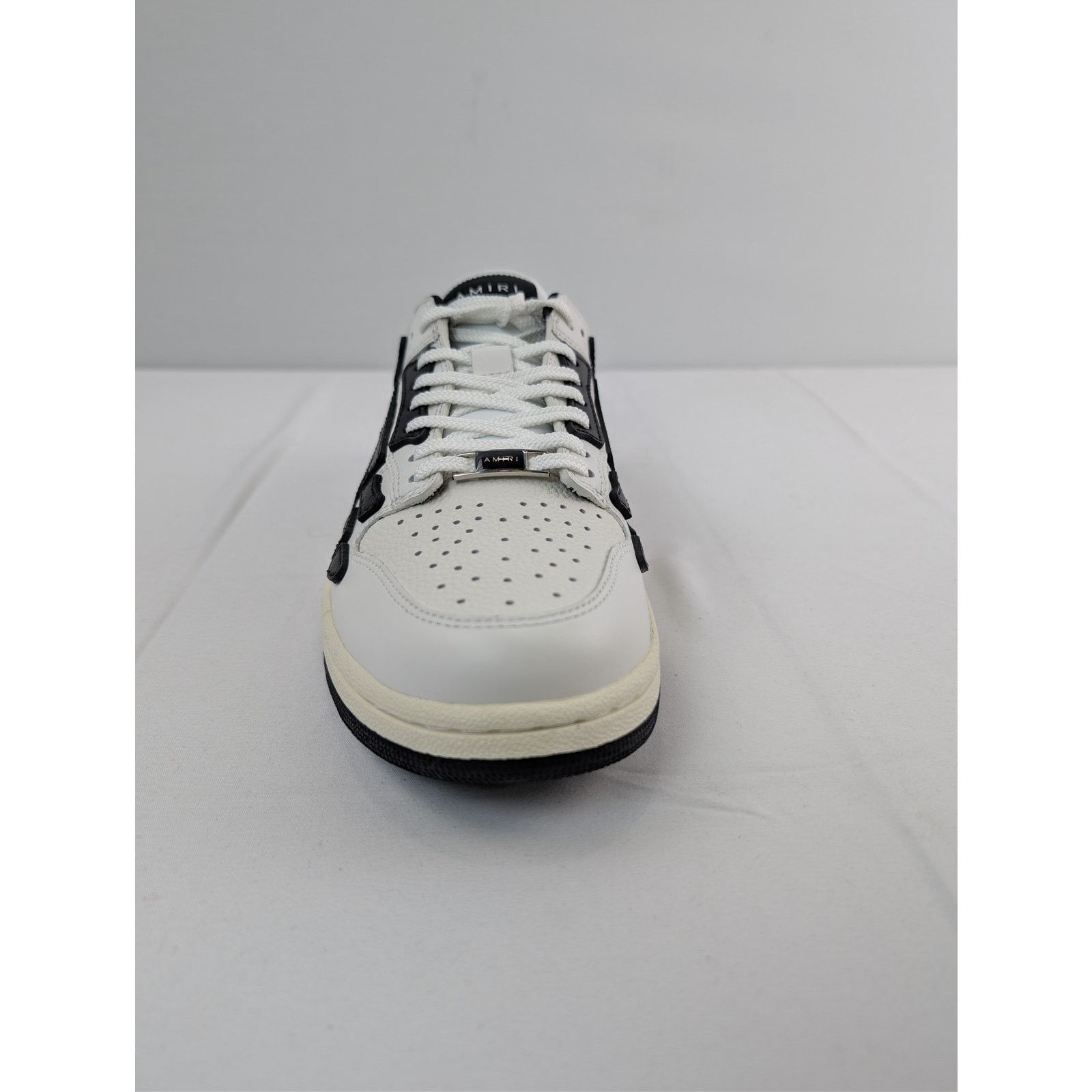Amiri o1rshd1 Skelton Low-Top Sneakers in White/Black Size US 12 / EU 45 - 14 Thumbnail