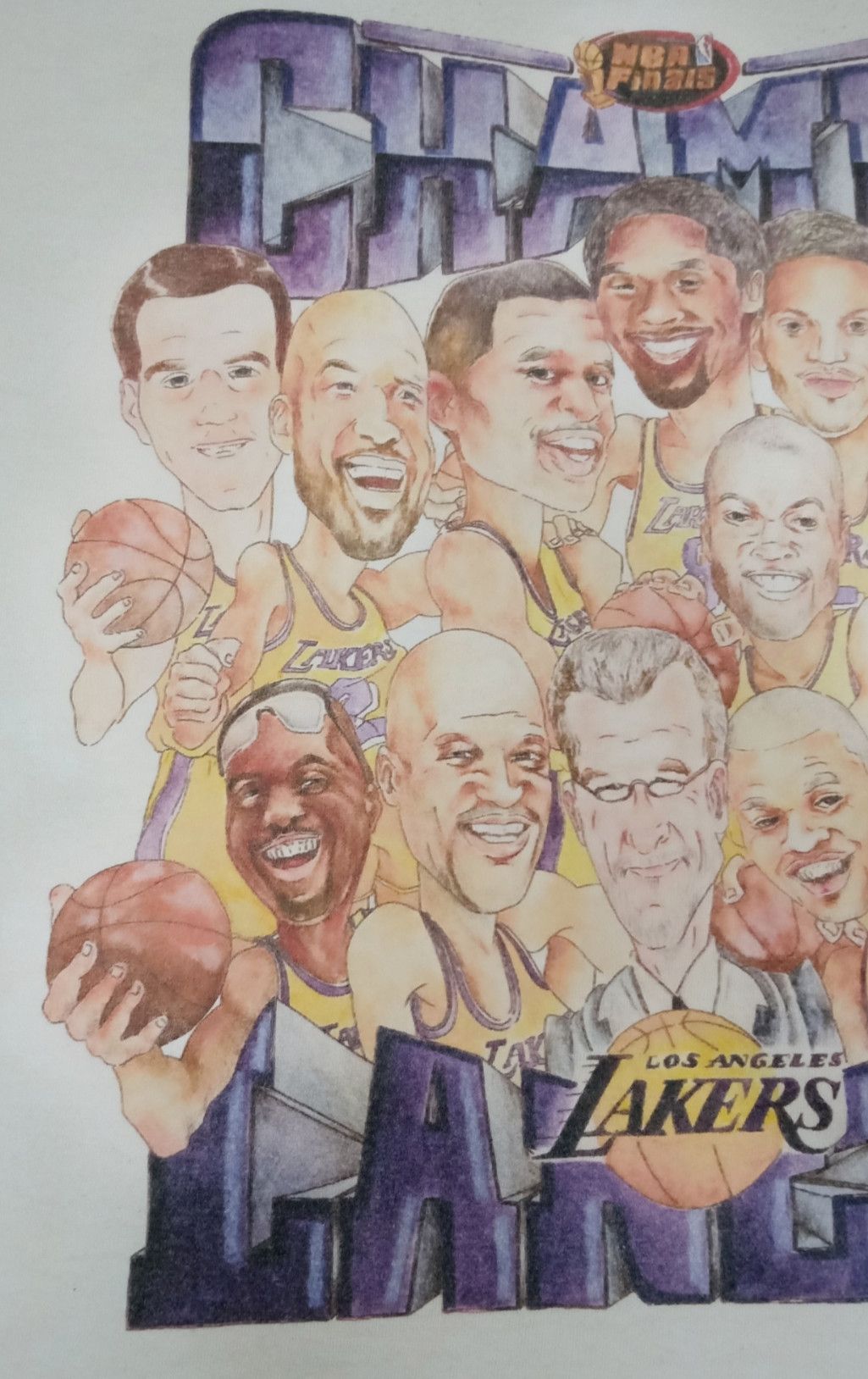 NBA × Pro Player Vintage 90s LA Lakers 12x NBA World Champions T-shirt Size US L / EU 52-54 / 3 - 5 Thumbnail