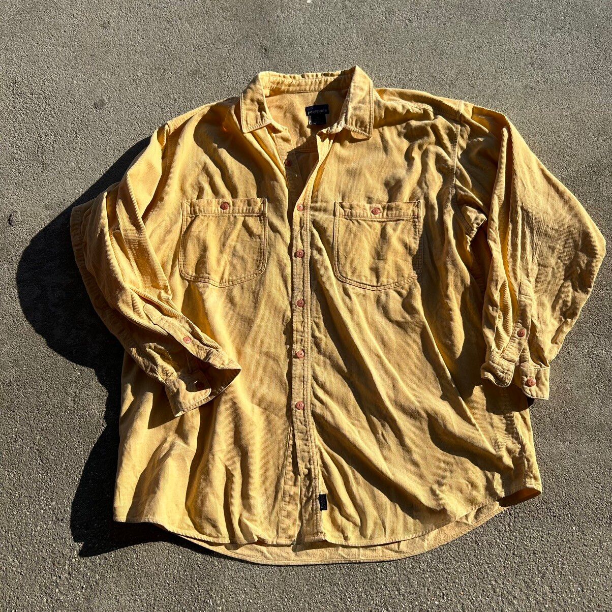 Vintage 90s patagonia yellow corduroy shirt, Size US XL / EU 56 / 4 - 1 Preview