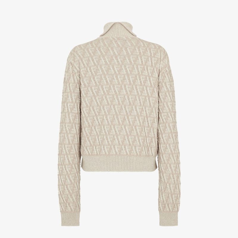 Fendi o1s1wg110326 Jumper in Beige Size M / US 6-8 / IT 42-44 - 2 Thumbnail