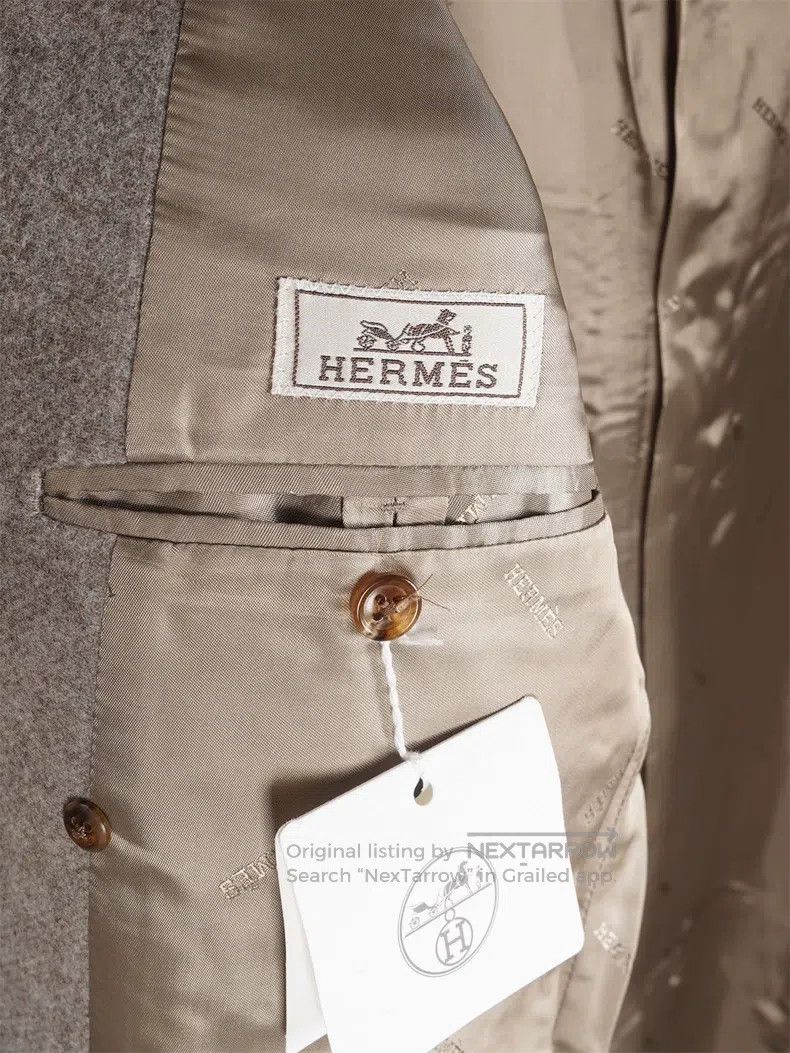 Hermes Hermes Men's Gray Wool Coat Size US M / EU 48-50 / 2 - 4 Thumbnail