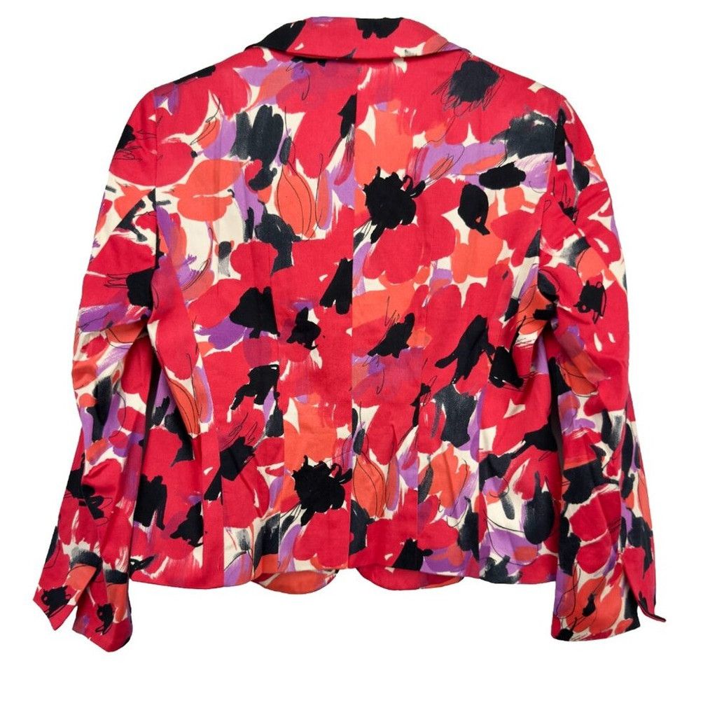 Max Mara MAXMARA W-E 2023 Floral Maximalist Red Short Blazer sz L 14 Size XL / US 12-14 / IT 48-50 - 2 Thumbnail