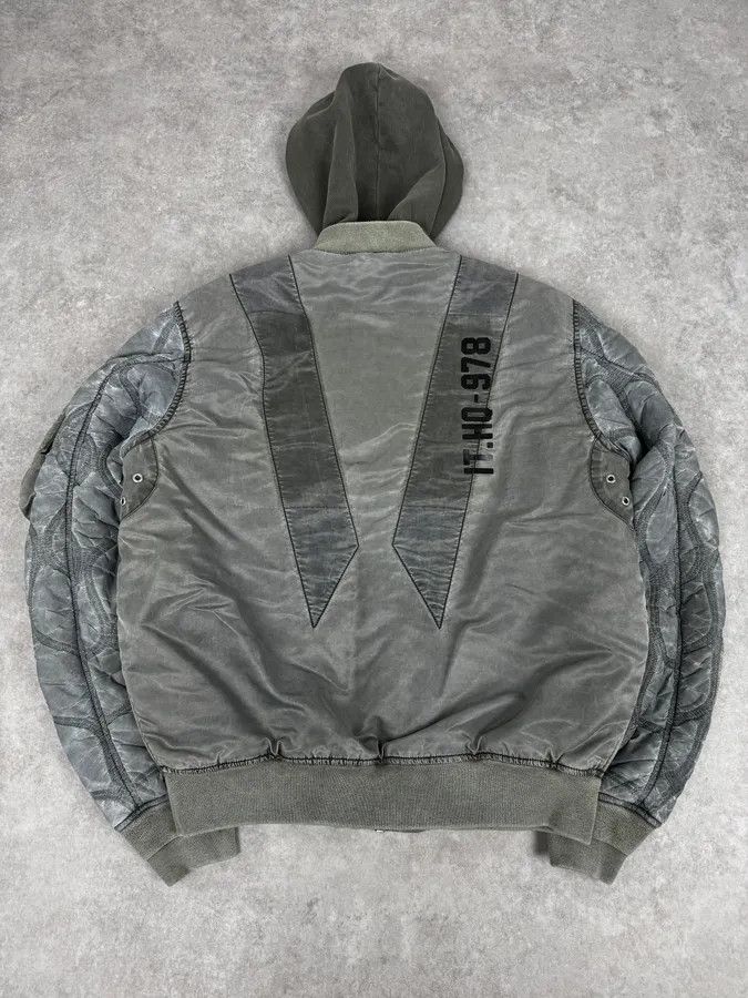 Diesel Diesel Grey Aero Cozy Hooded Bomber Jacket Size US M / EU 48-50 / 2 - 4 Thumbnail