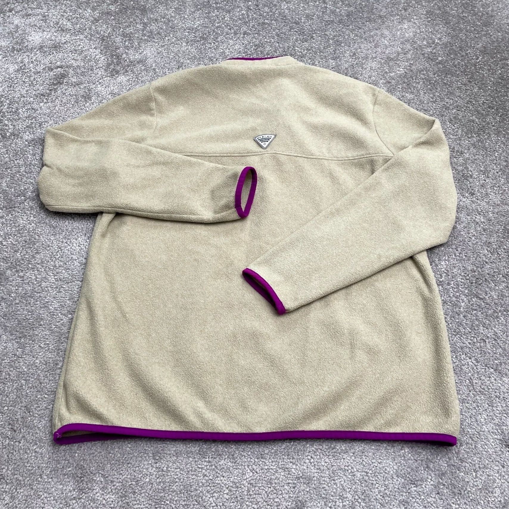 Vintage Columbia Jacket Womens XL Brown Purple Solid Fleece 1/2 Snap Outdoor PFG Fire Side Size XL / US 12-14 / IT 48-50 - 2 Thumbnail