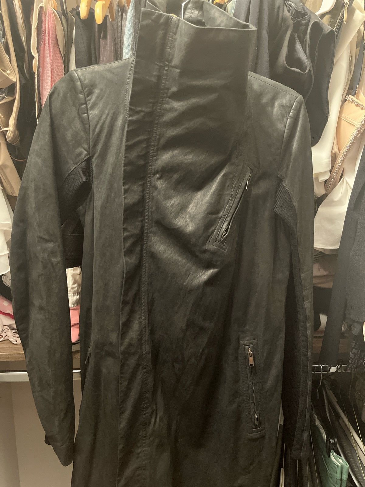 Rick Owens Rick Owens Leather Biker Jacket Size L / US 10 / IT 46 - 1 Thumbnail
