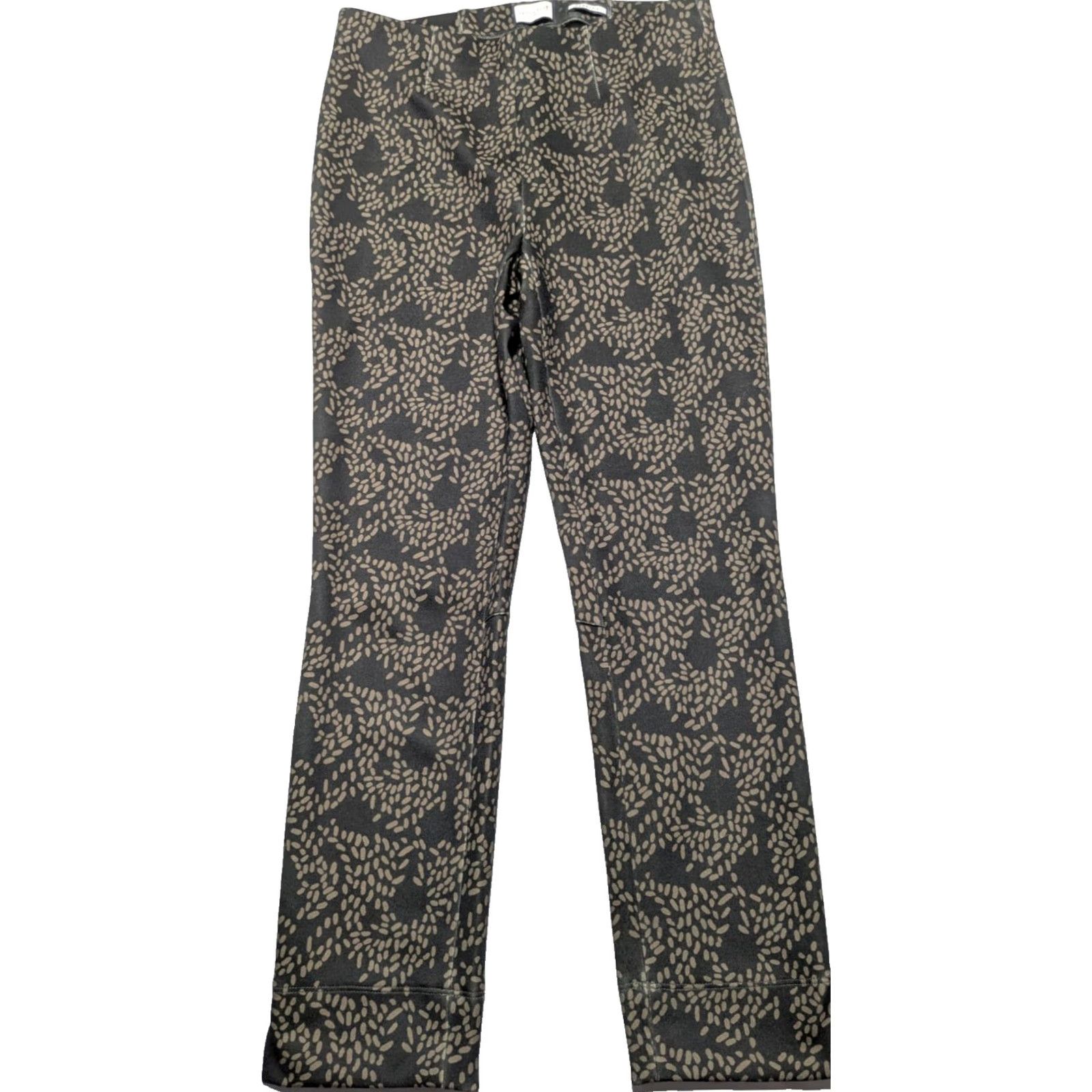 Vintage Seduct ive Sabrina Black Print Stretch Ankle Pants Women 10 Large Size 30" / US 8 / IT 44 - 2 Thumbnail