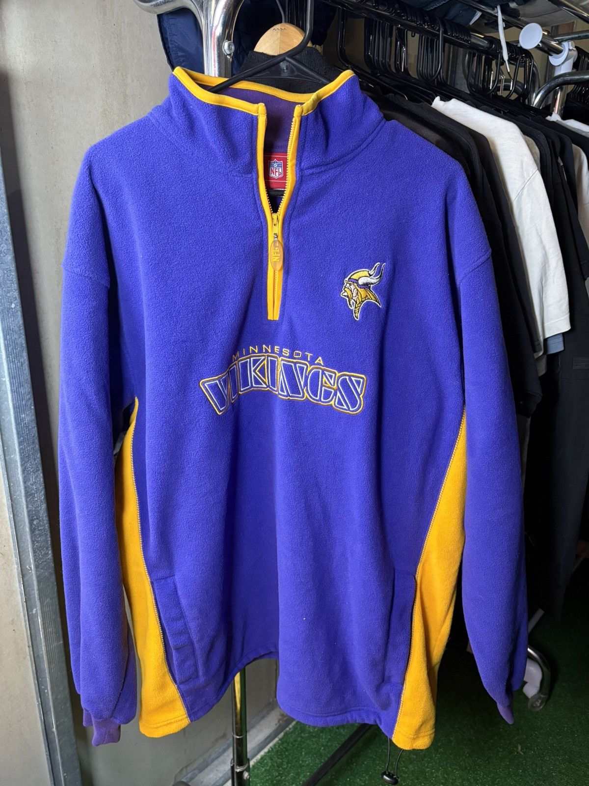 NFL × Vintage Y2K Minnesota Vikings purple and yellow fleece sweatshirt Size US XL / EU 56 / 4 - 1 Thumbnail