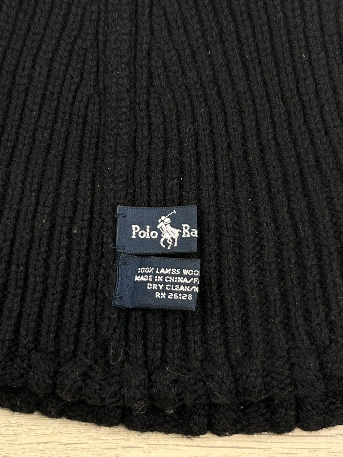 Polo Ralph Lauren Vintage Polo Ralph Lauren 90s Black Beanie Wool Hat Snow Cap Size ONE SIZE - 6 Thumbnail